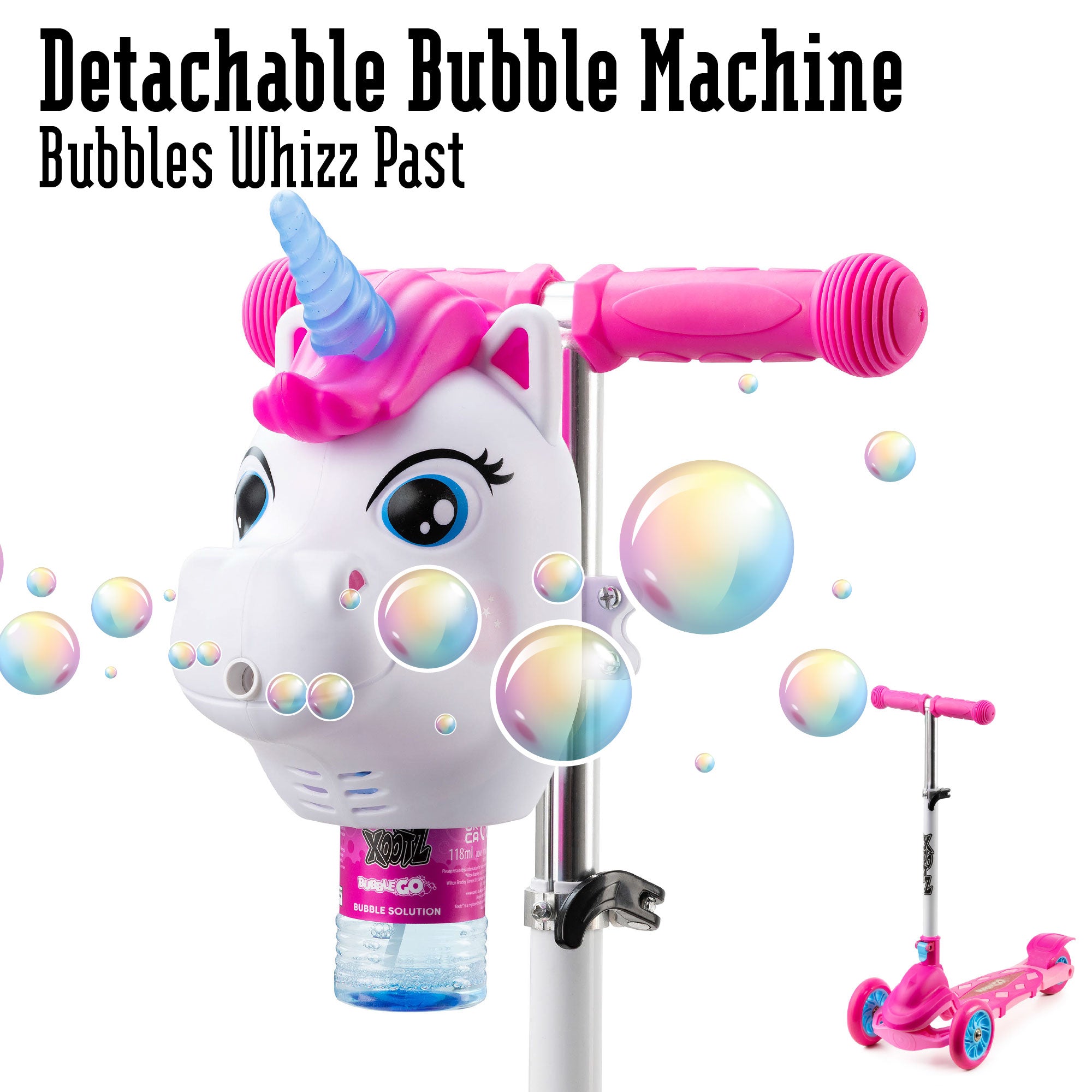 scooter with bubble machine
