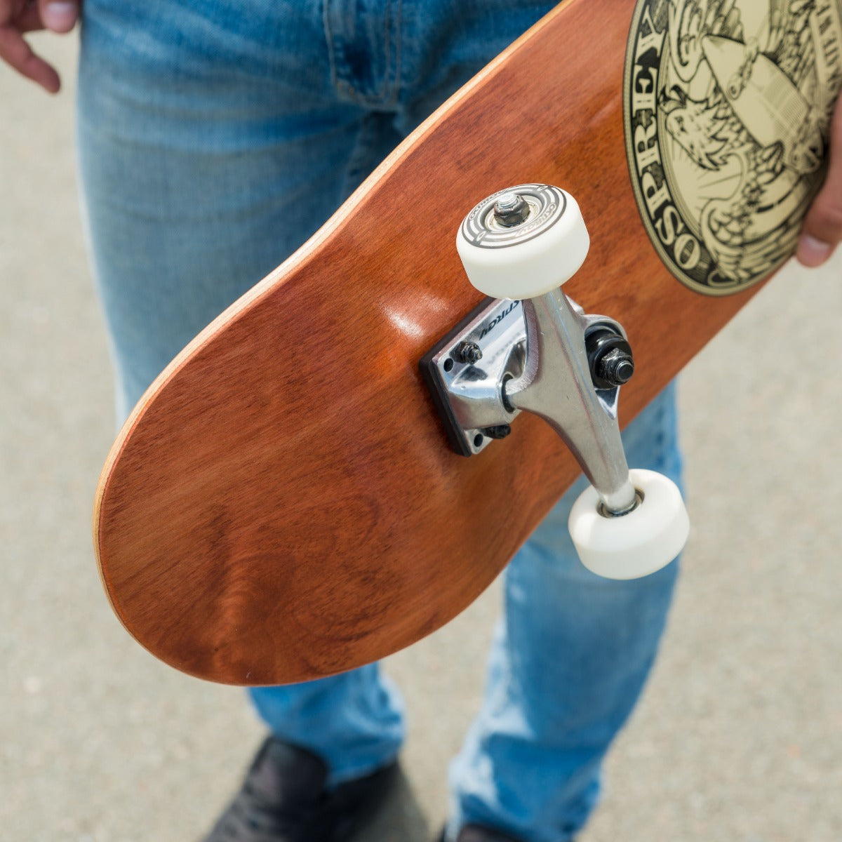 Solid wood skateboard for beginners