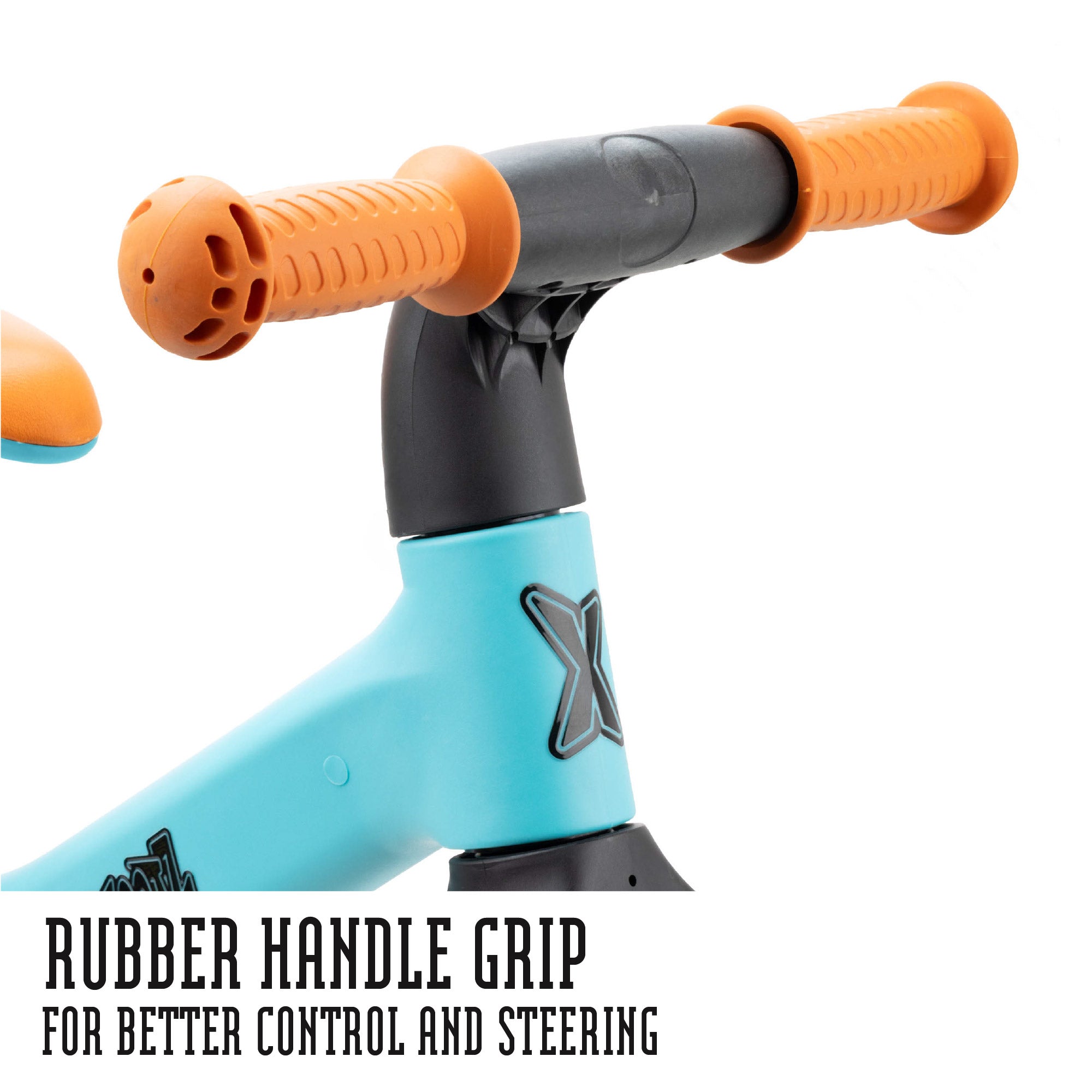kids balance bike with rubber handlebar
