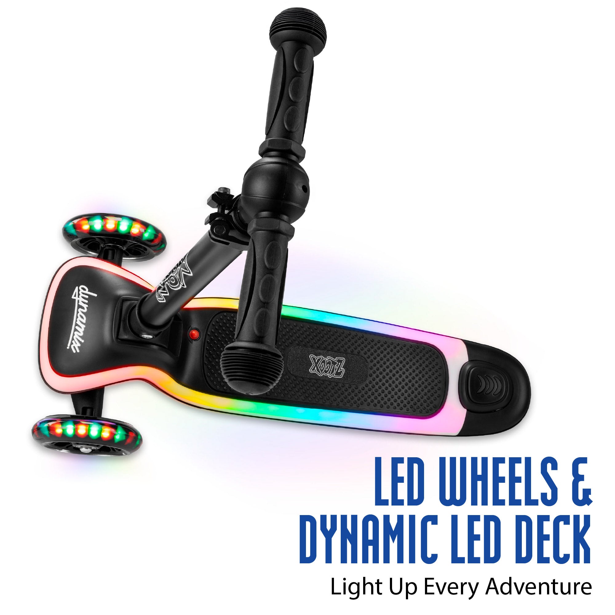 3 wheel tri scooter with led deck