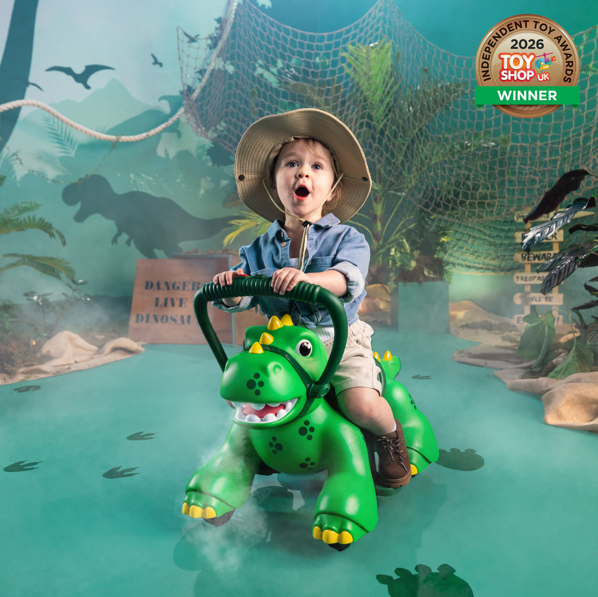 kids dinosaur ride on toy