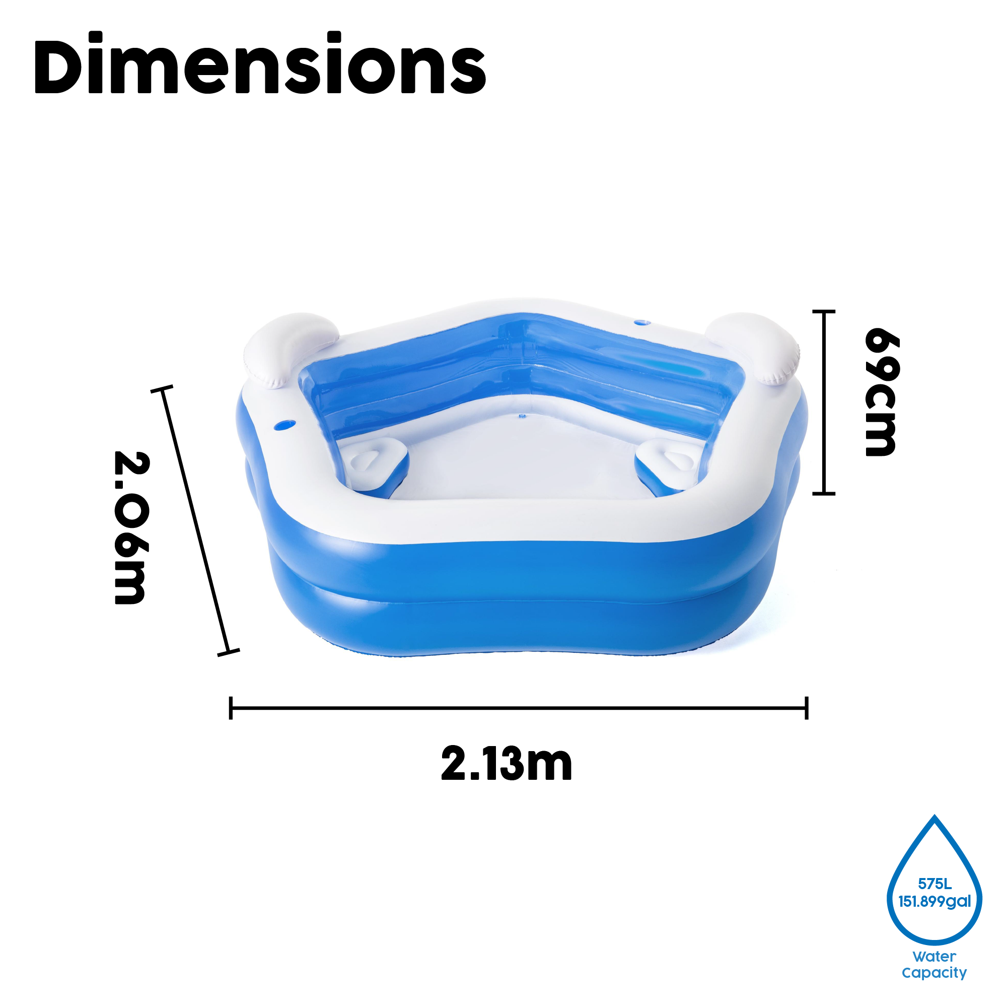 7ft family pool