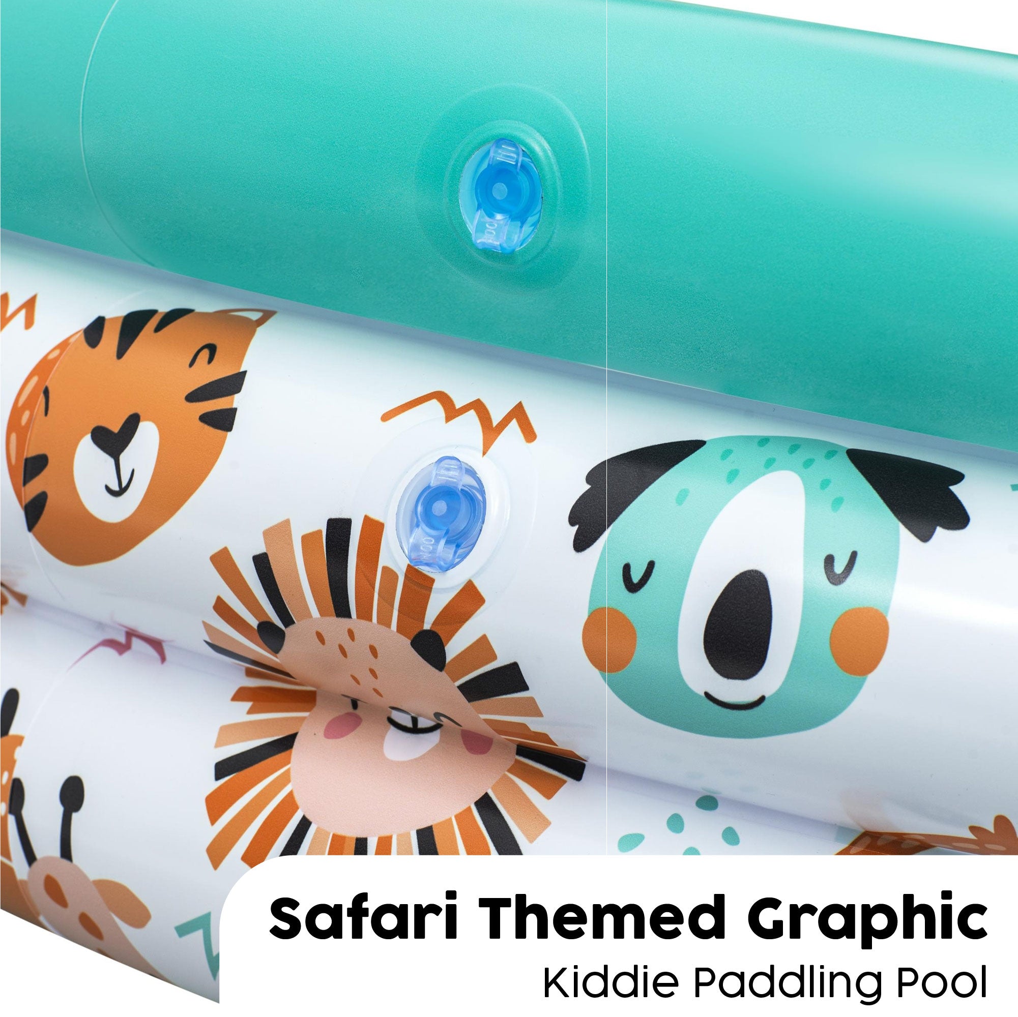48" Safari Themed Kids Inflatable Paddling Pool