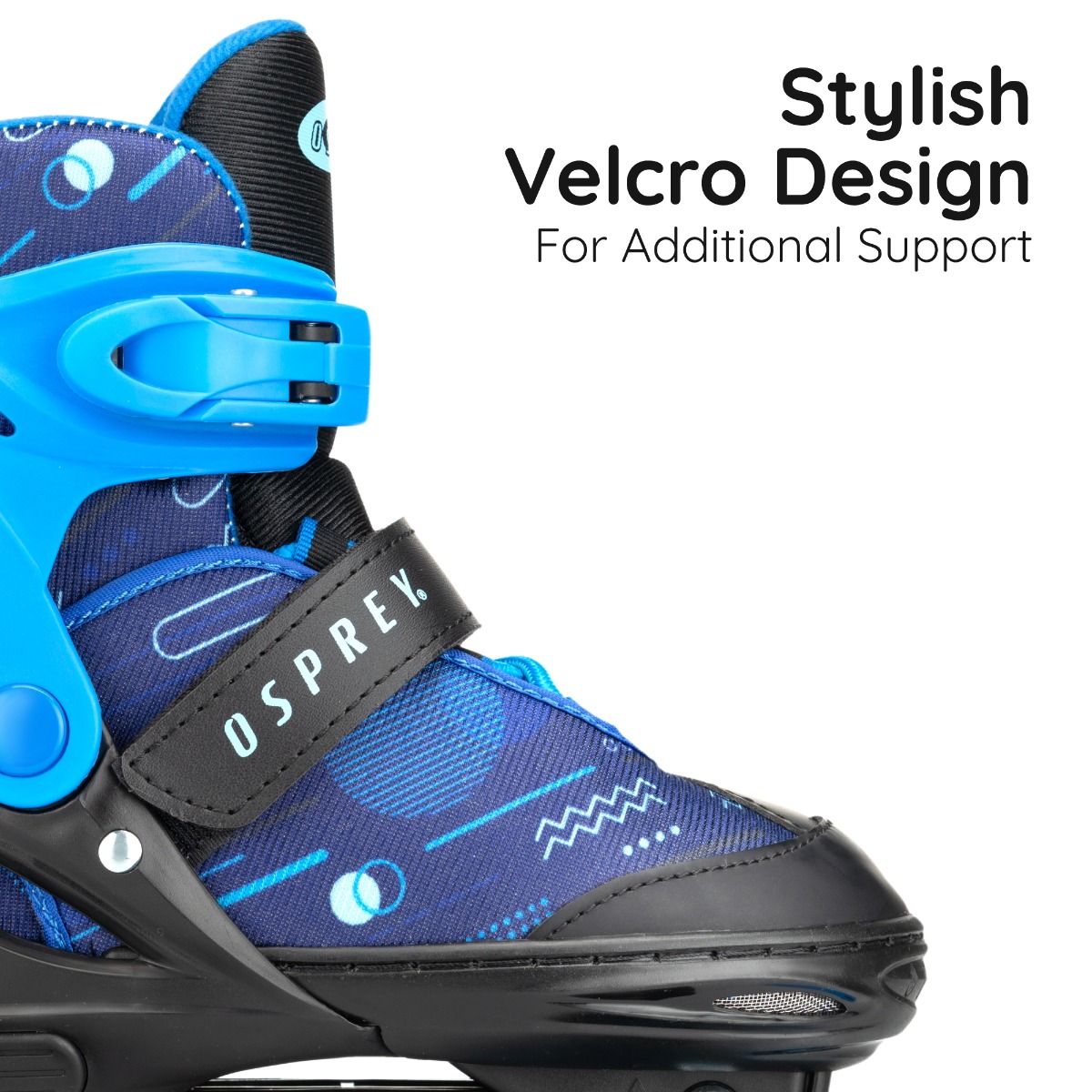 Blue youth skates with padded comfort