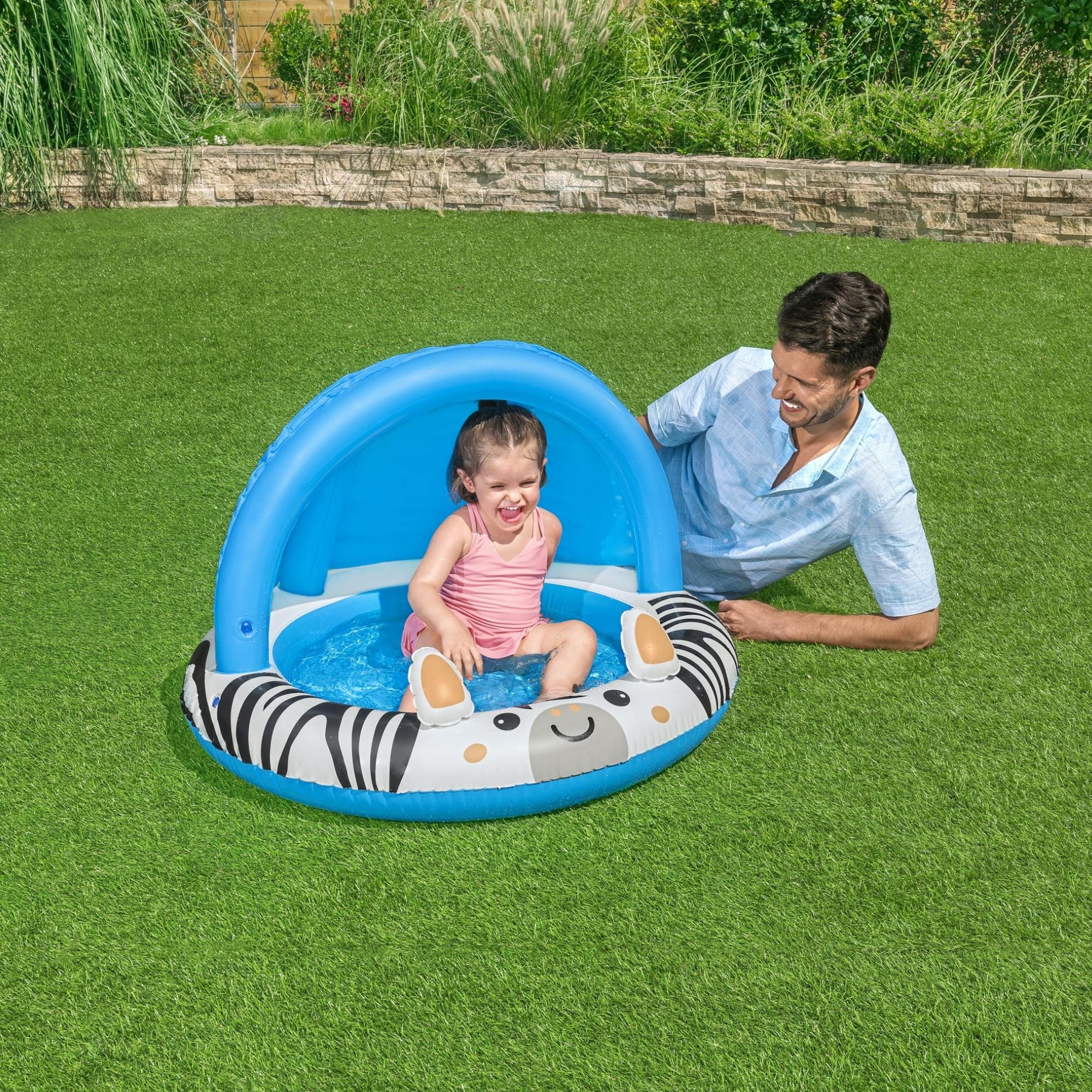 Shaded Inflatable Paddling Pool