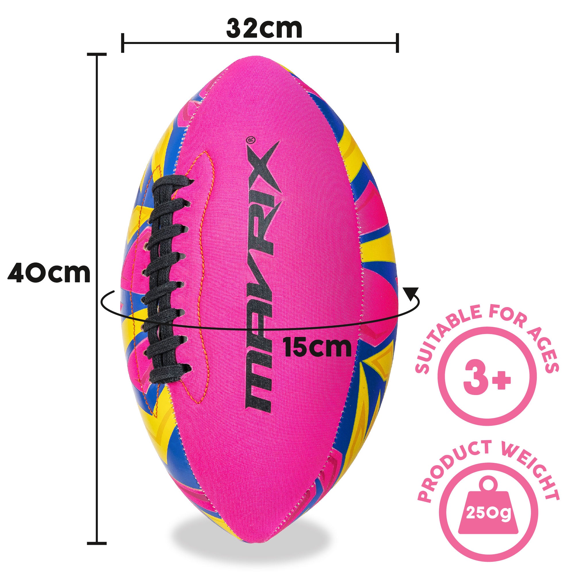 pink american football ball