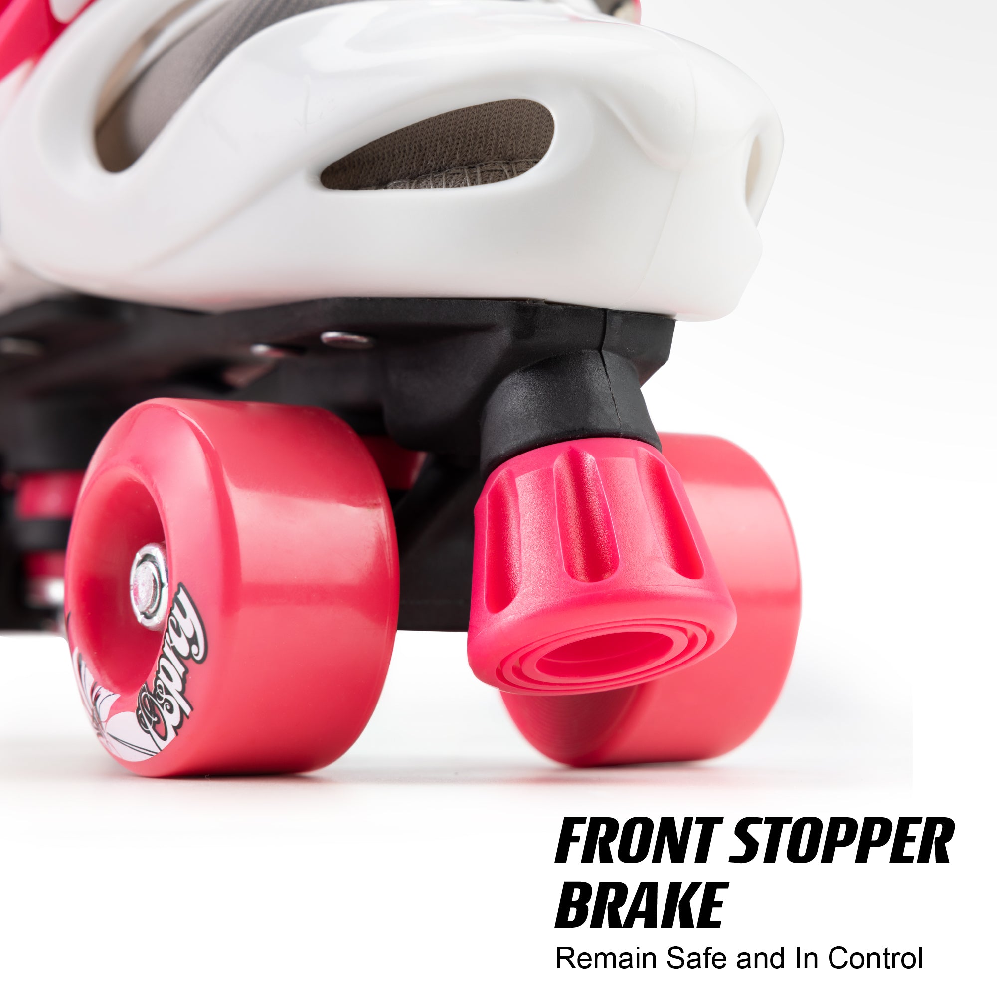 Kids Adjustable Quad Roller Skates - Pink