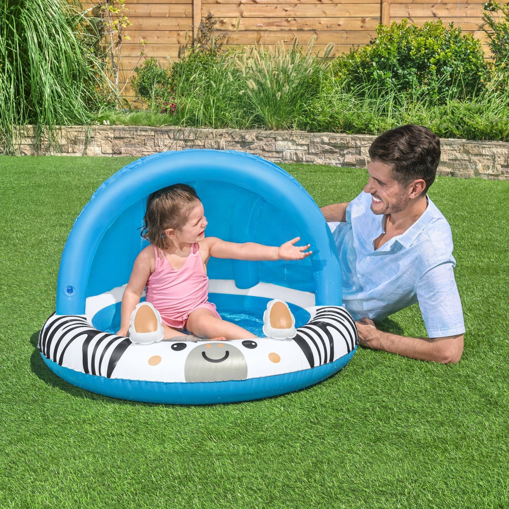 Sun Shaded Inflatable Paddling Pool