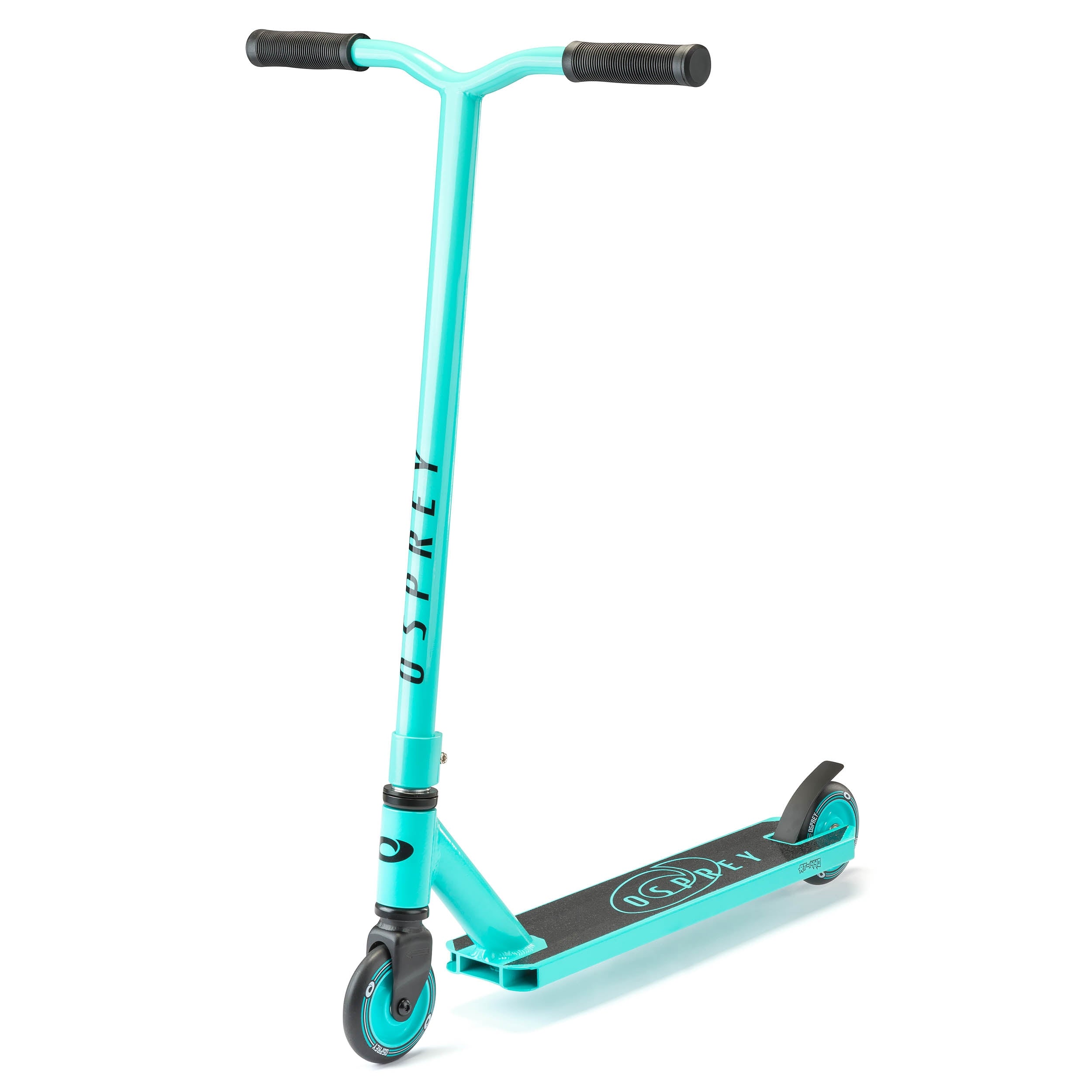 Teal handle scooter for youth