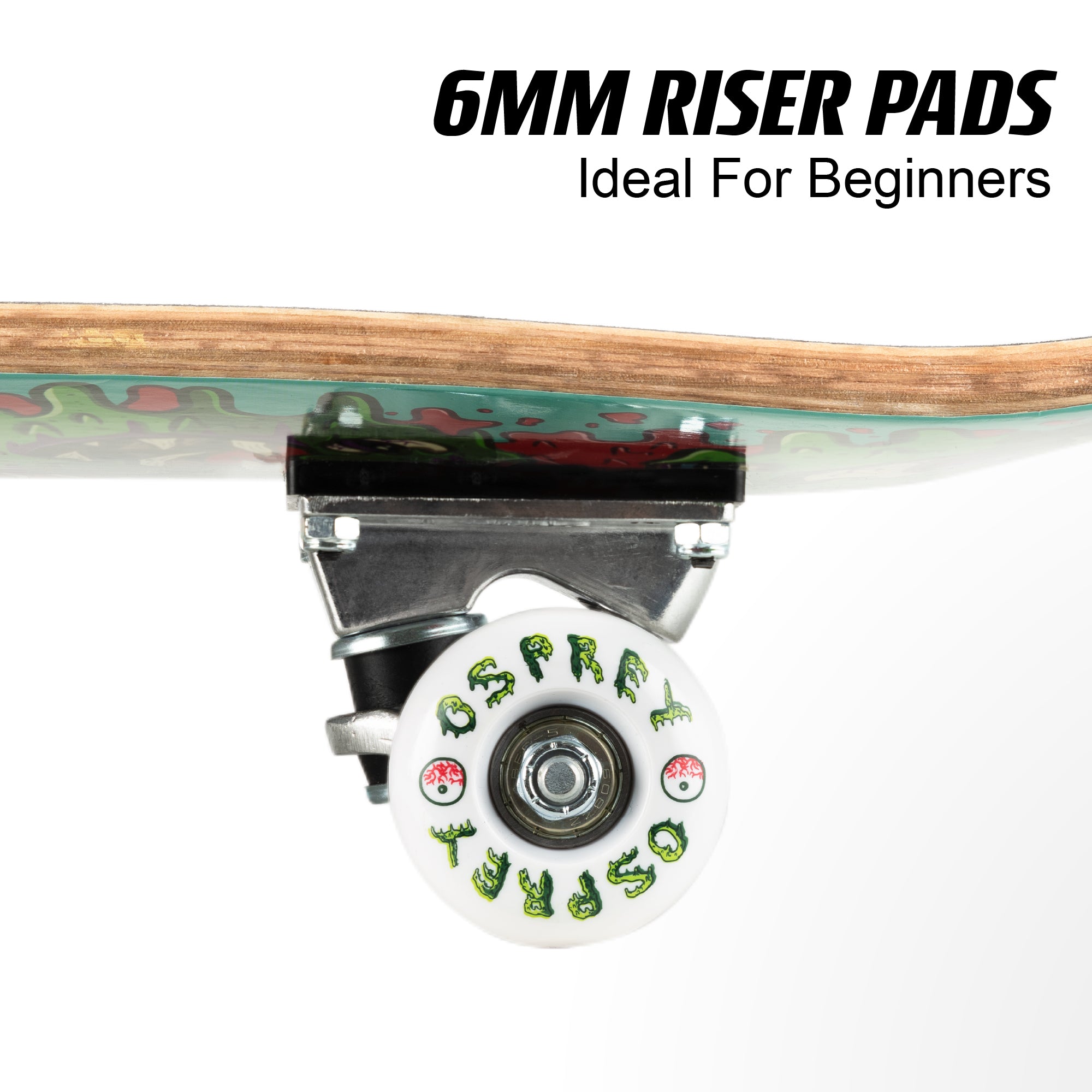 8" x 31" Complete Double Kick Skateboard - Slime