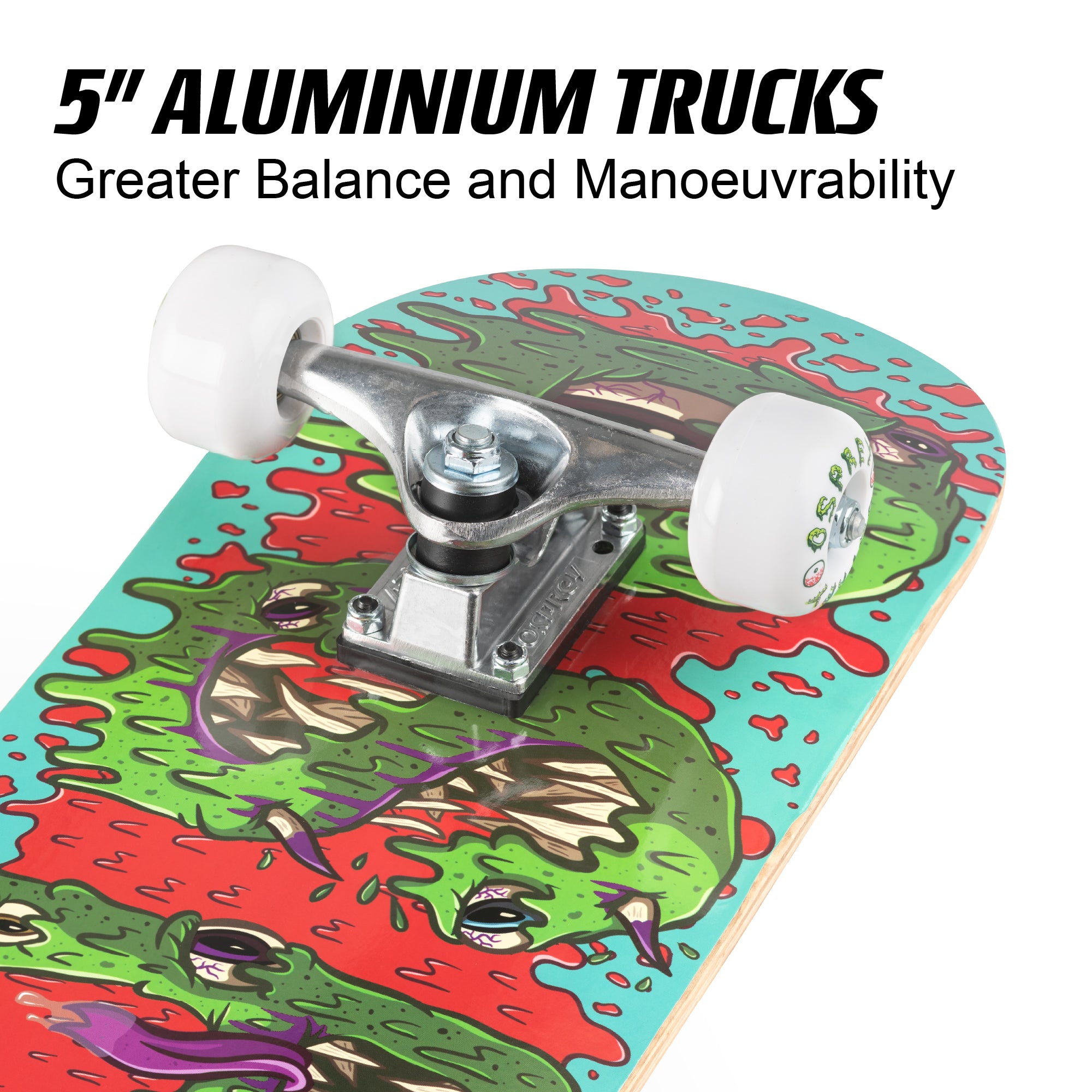 8" x 31" Complete Double Kick Skateboard - Slime