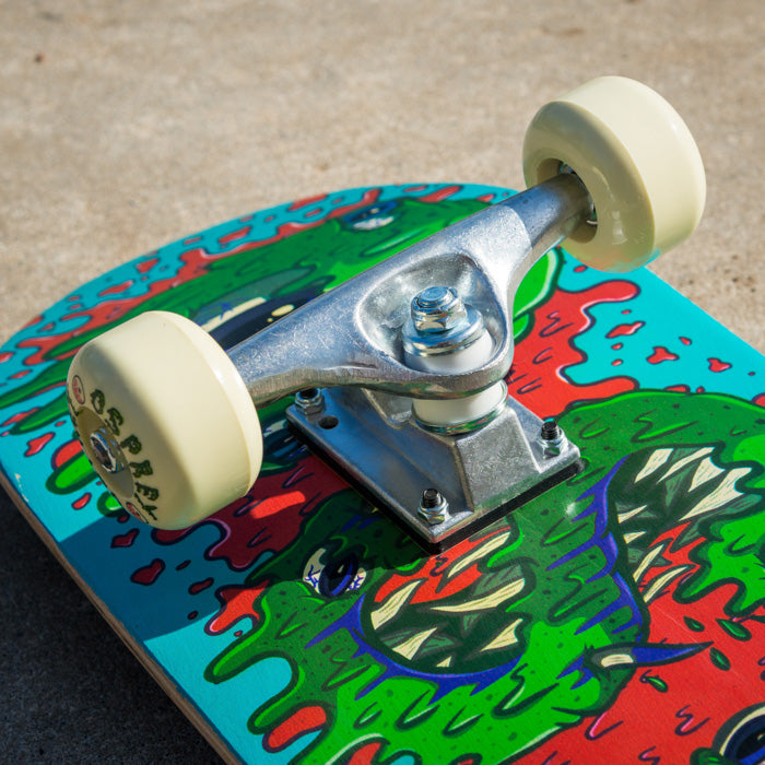8" x 31" Complete Double Kick Skateboard - Slime