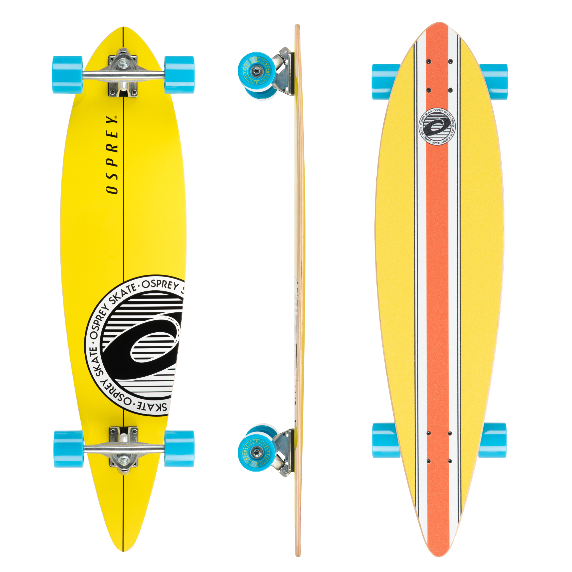 40" Pintail Longboard Skateboard - Stripe