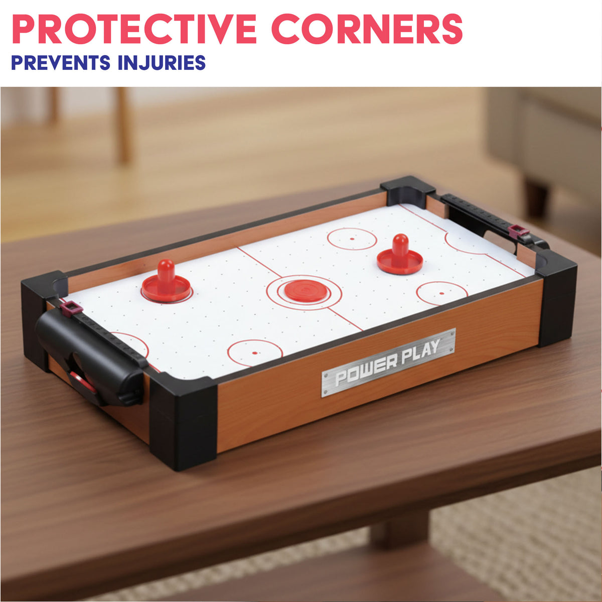16" Air Hockey Table Game - Light Brown
