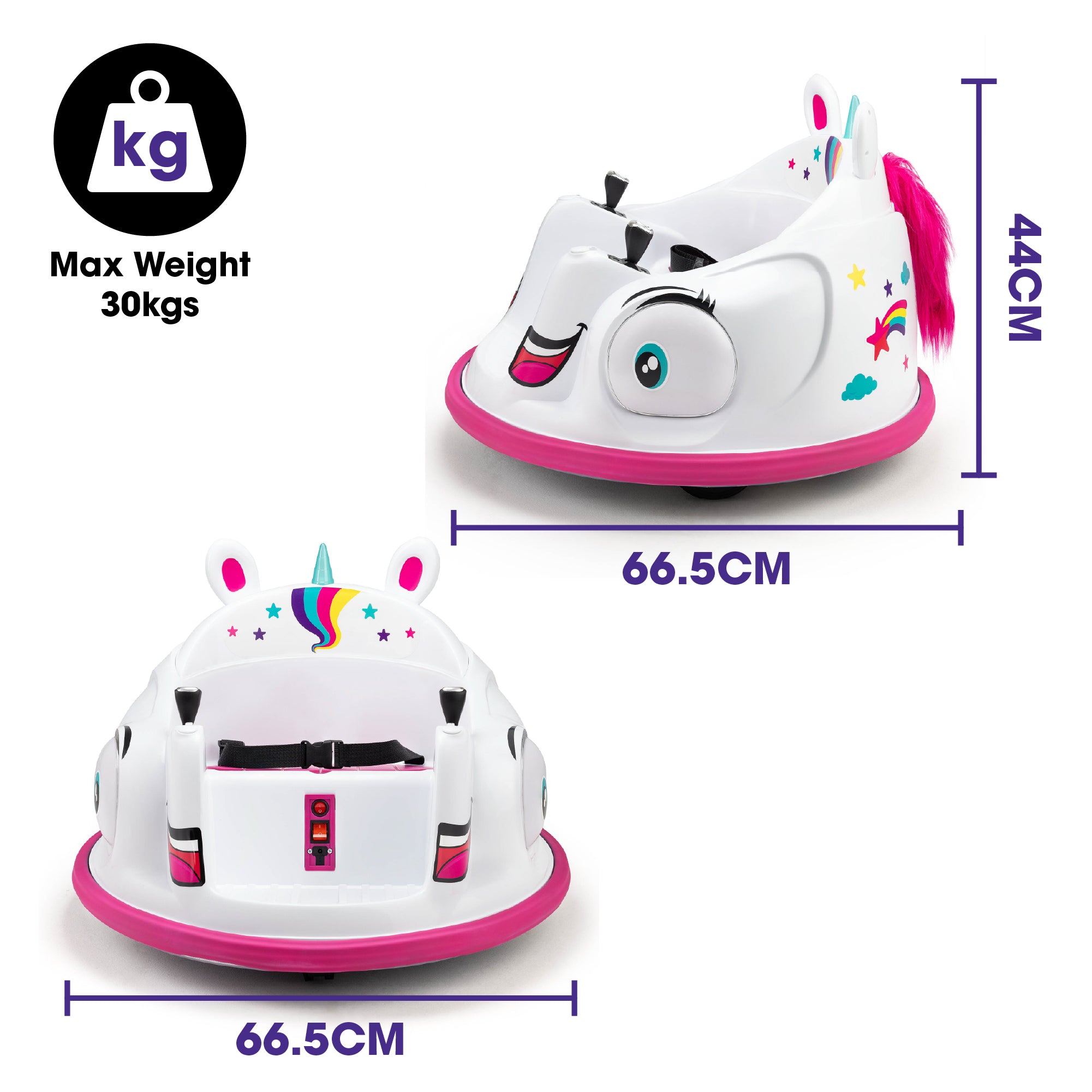 Electric Unicorn Bumper Car Ride-On