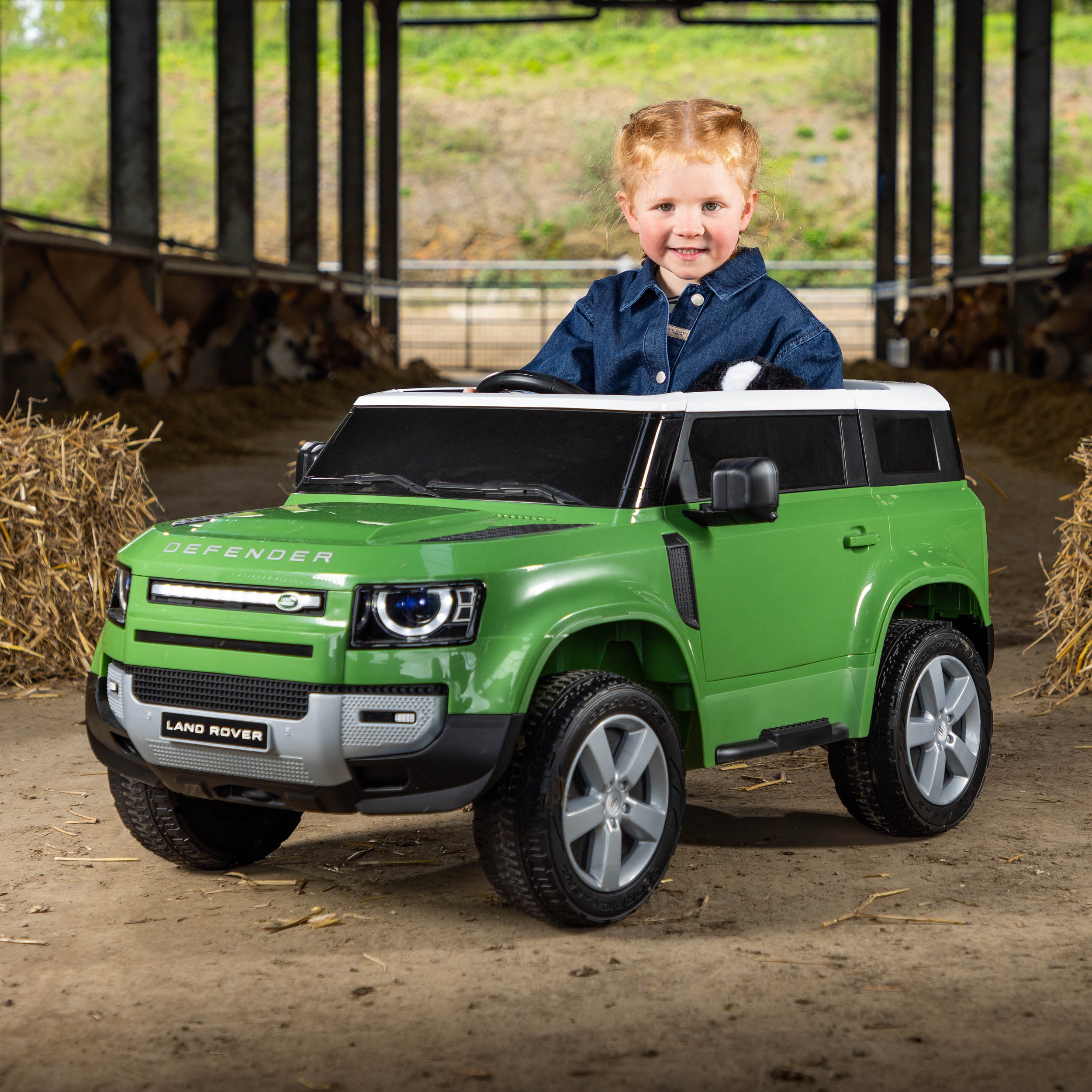 Land Rover Defender Electric Ride-On Car - Green