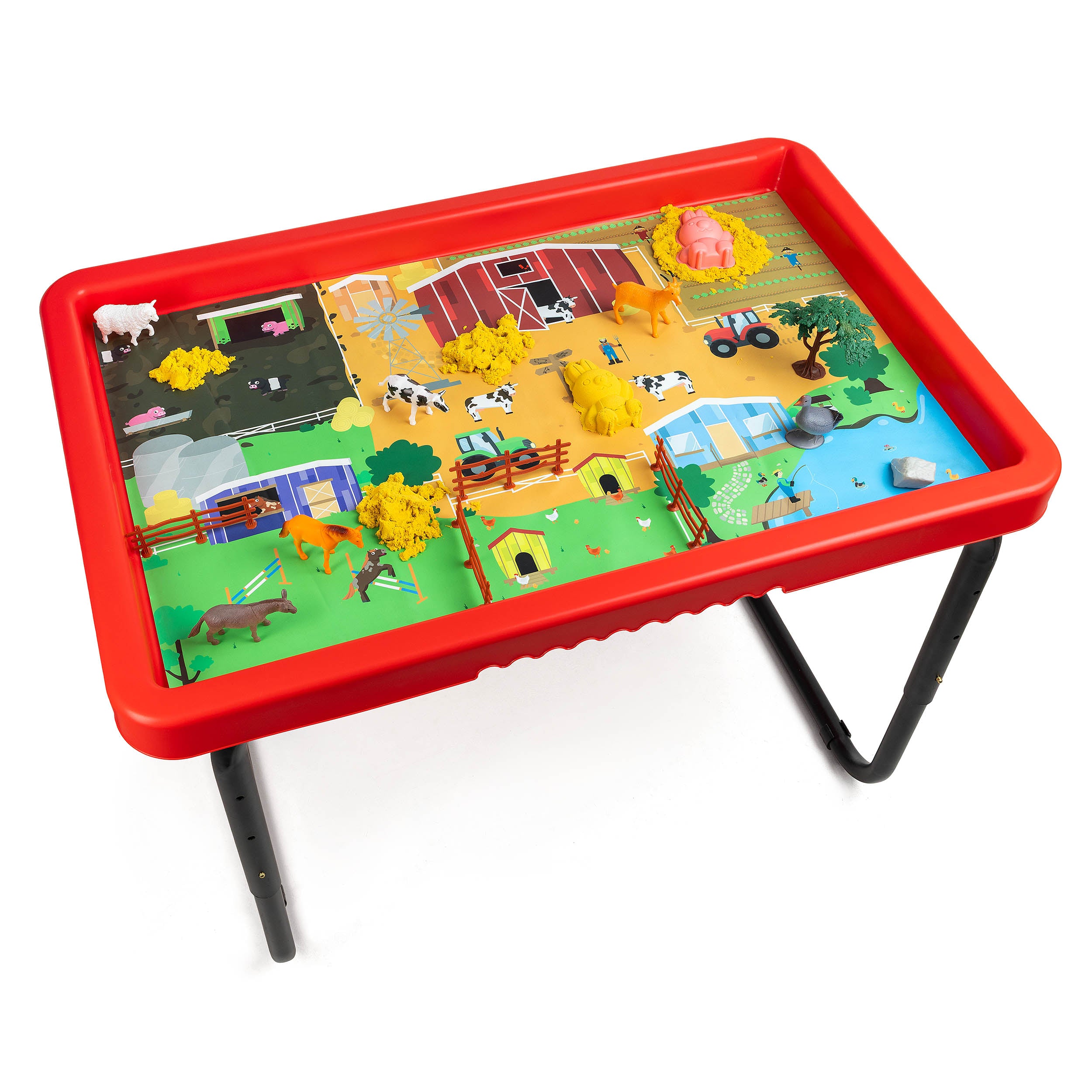 Plastic Play Tray Table - Farm & Safari Theme
