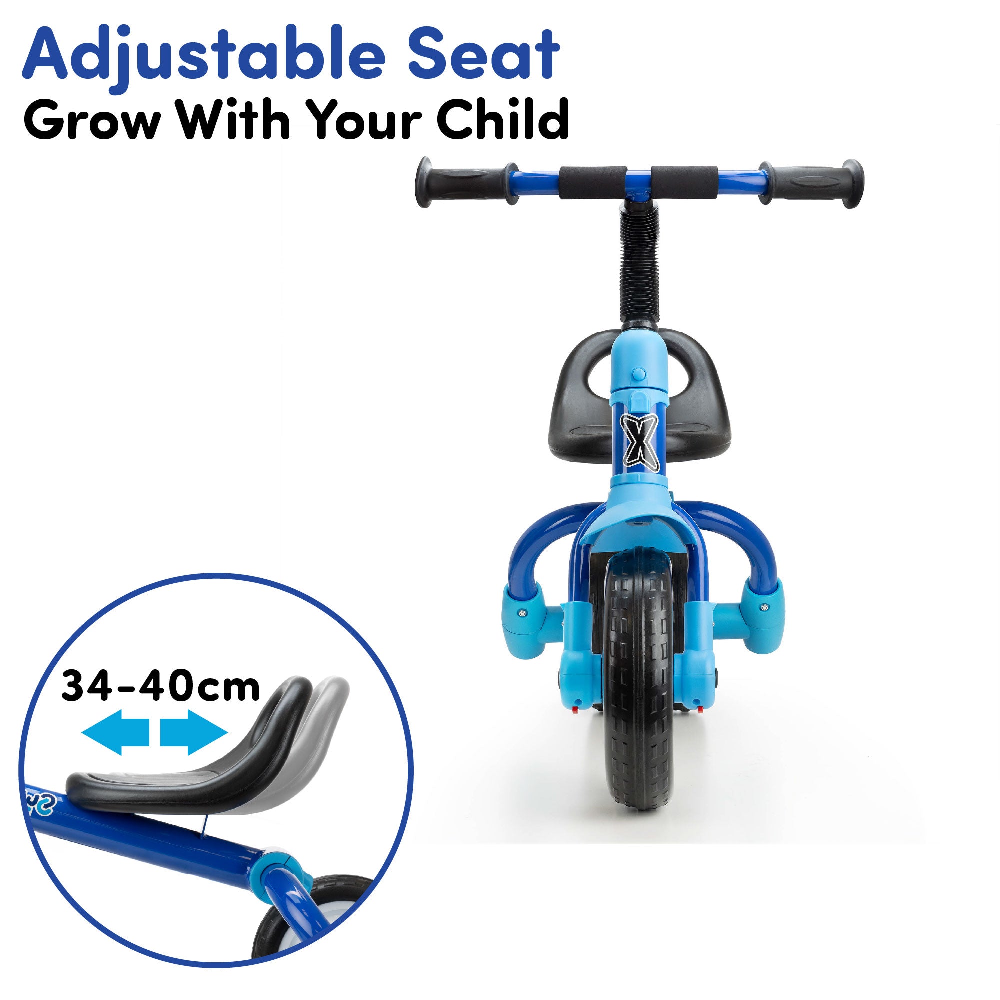 5 in 1 Folding Balance Trike - Blue