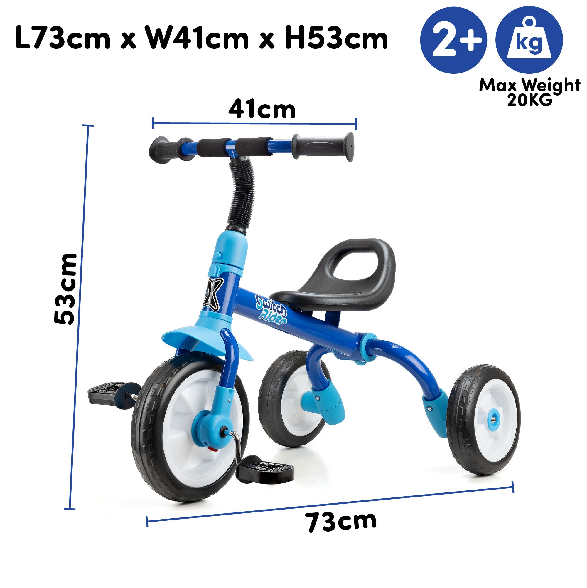 5 in 1 Folding Balance Trike - Blue