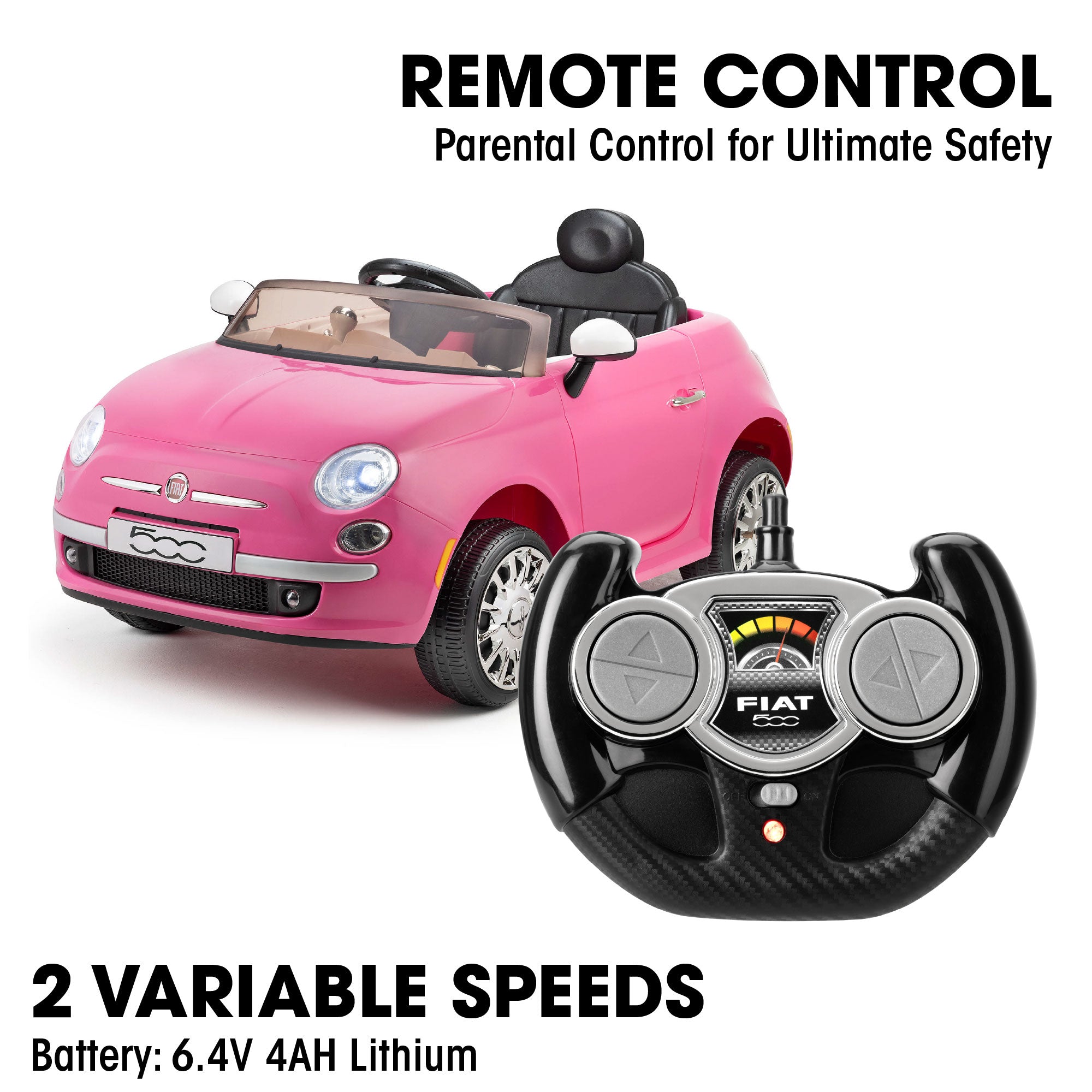 Fiat 500 Ride-On Car