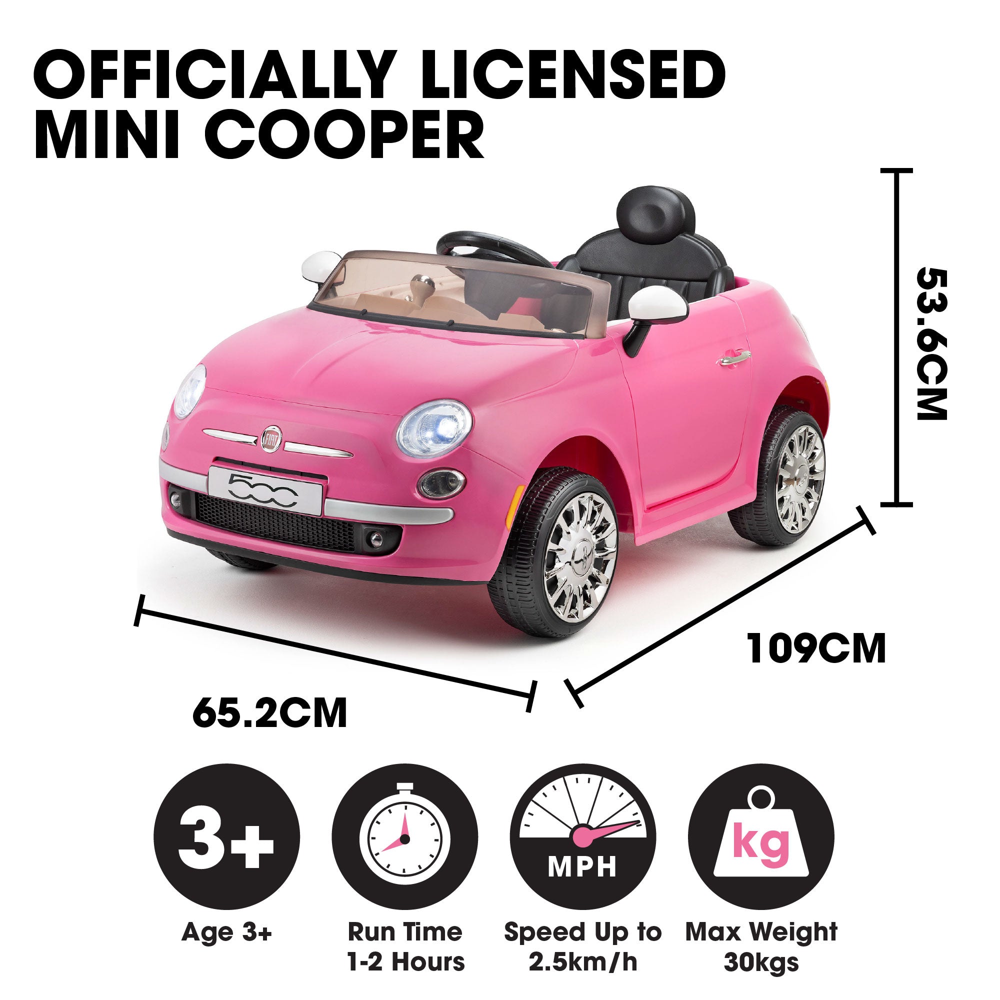 Fiat 500 Ride-On Car