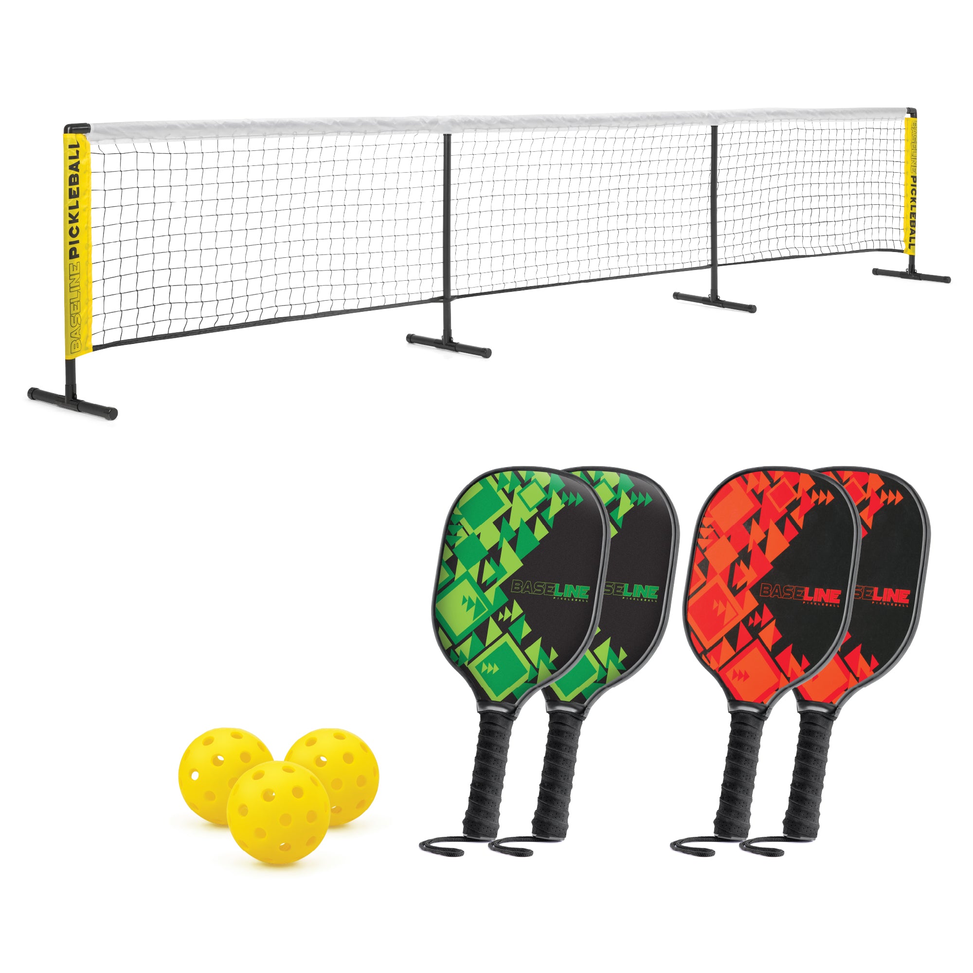 Pickleball Bat, Ball & Net - 4 Player