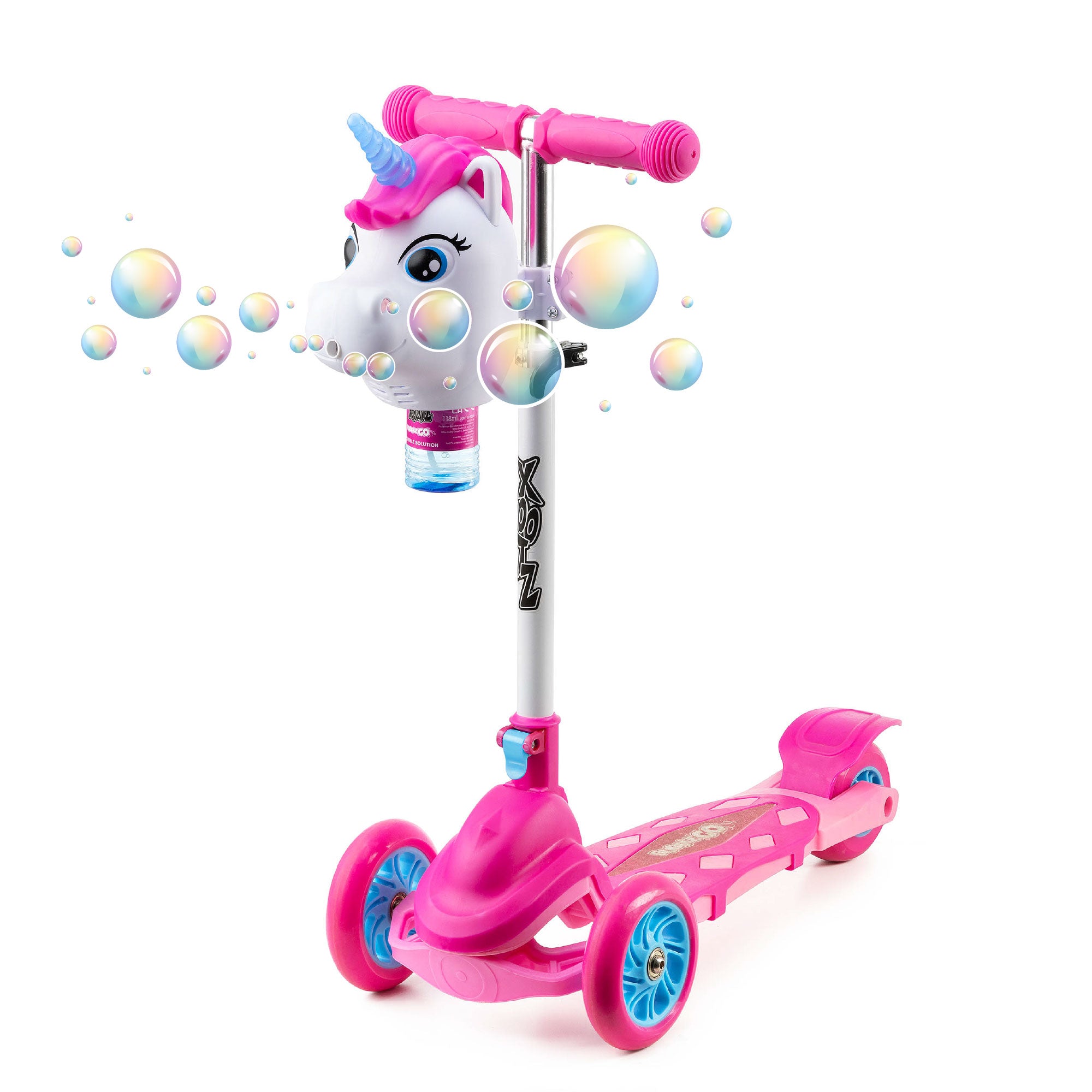 Unicorn Bubble Go Foldable Tri-Scooter