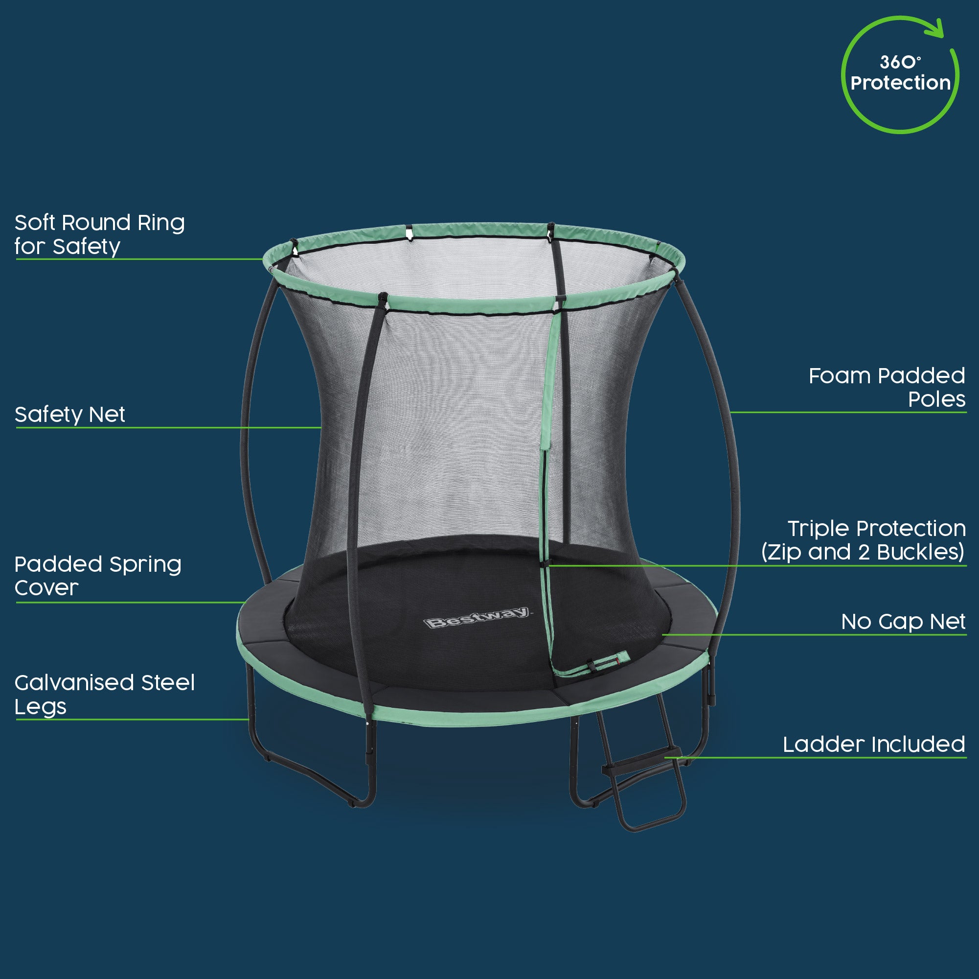  8ft kids trampoline