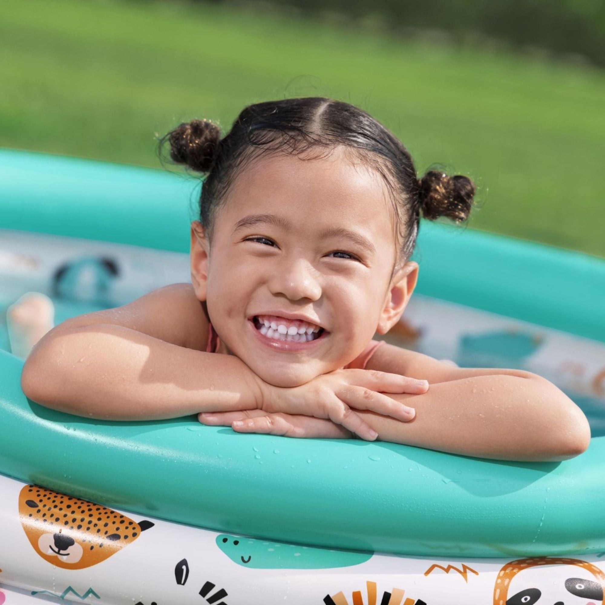 48" Safari Themed Kids Inflatable Paddling Pool