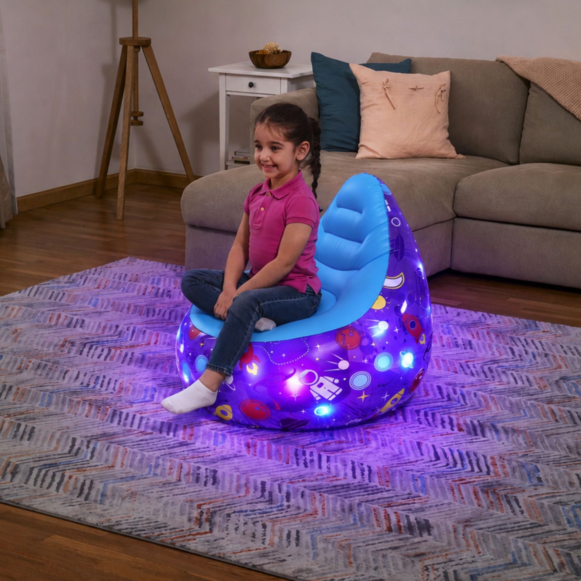 gaming space-themed led chair