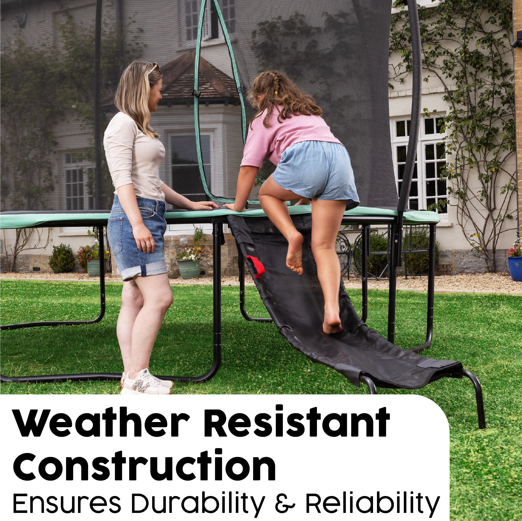 trampoline slide ladder