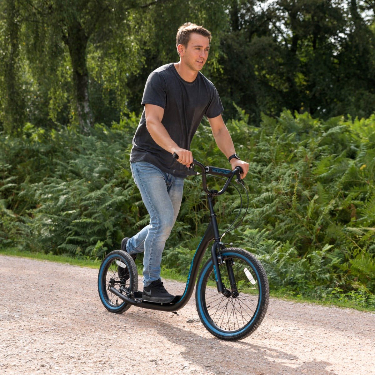 Black BMX stunt scooter for teens and kids