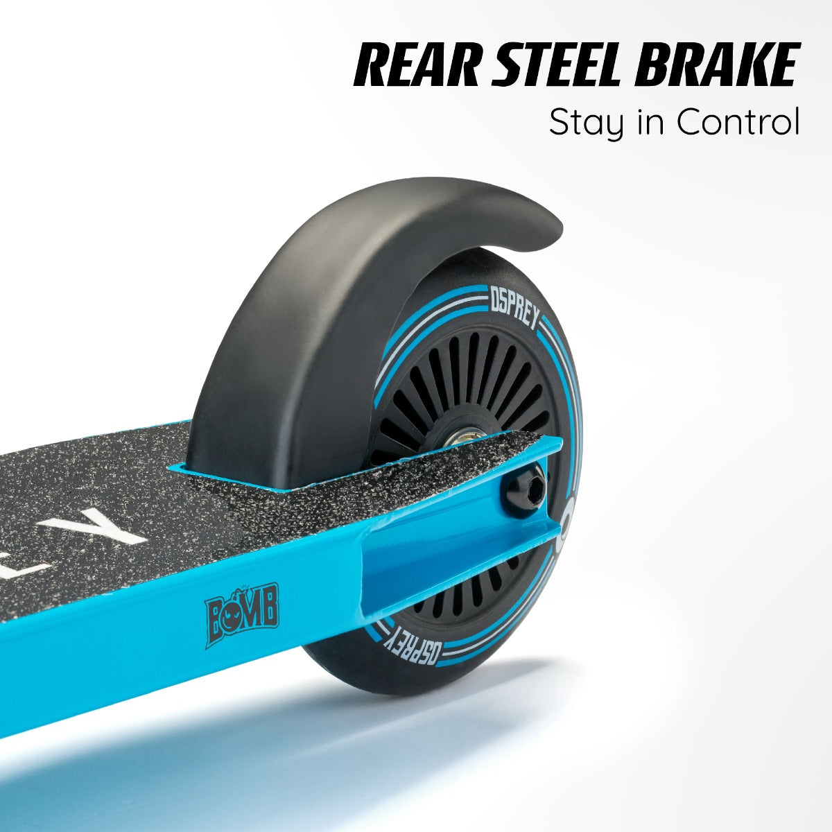 Kids two-wheel blue stunt scooter