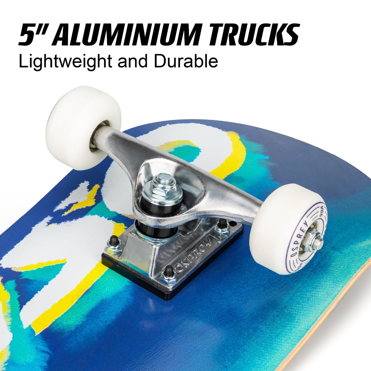 Colorful brush deck skateboard
