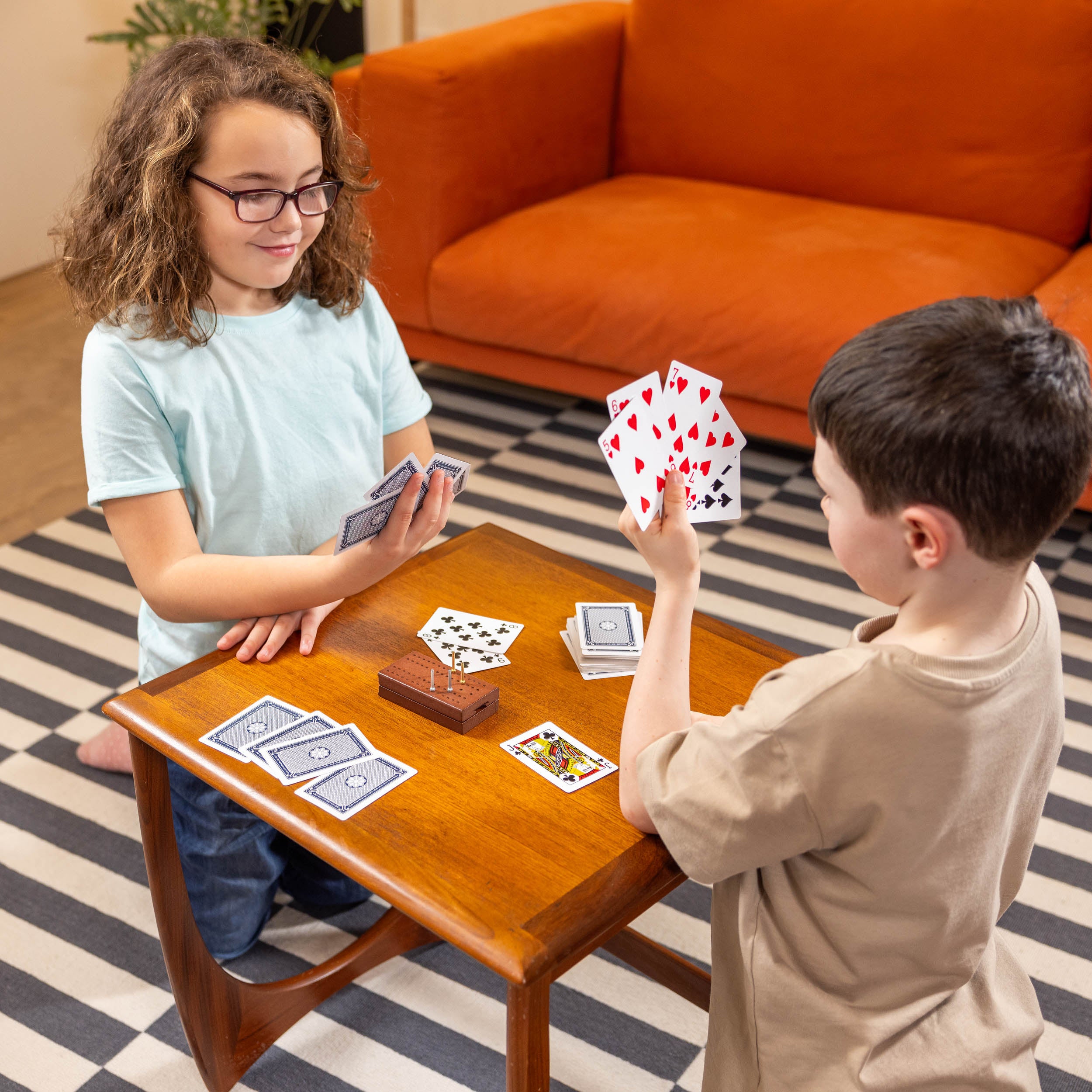  cribbage set with cards and case