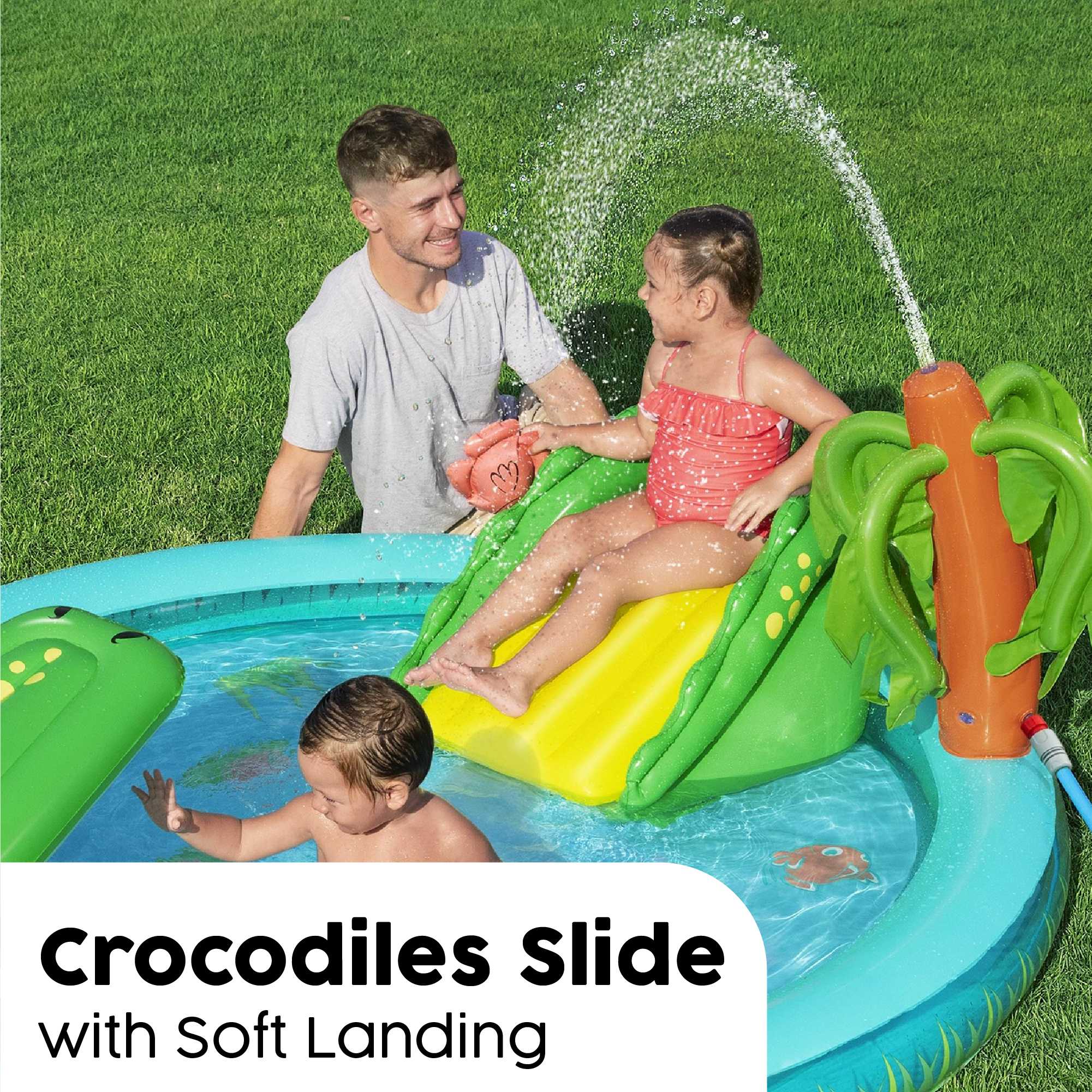 kiddie paddling pool with slide