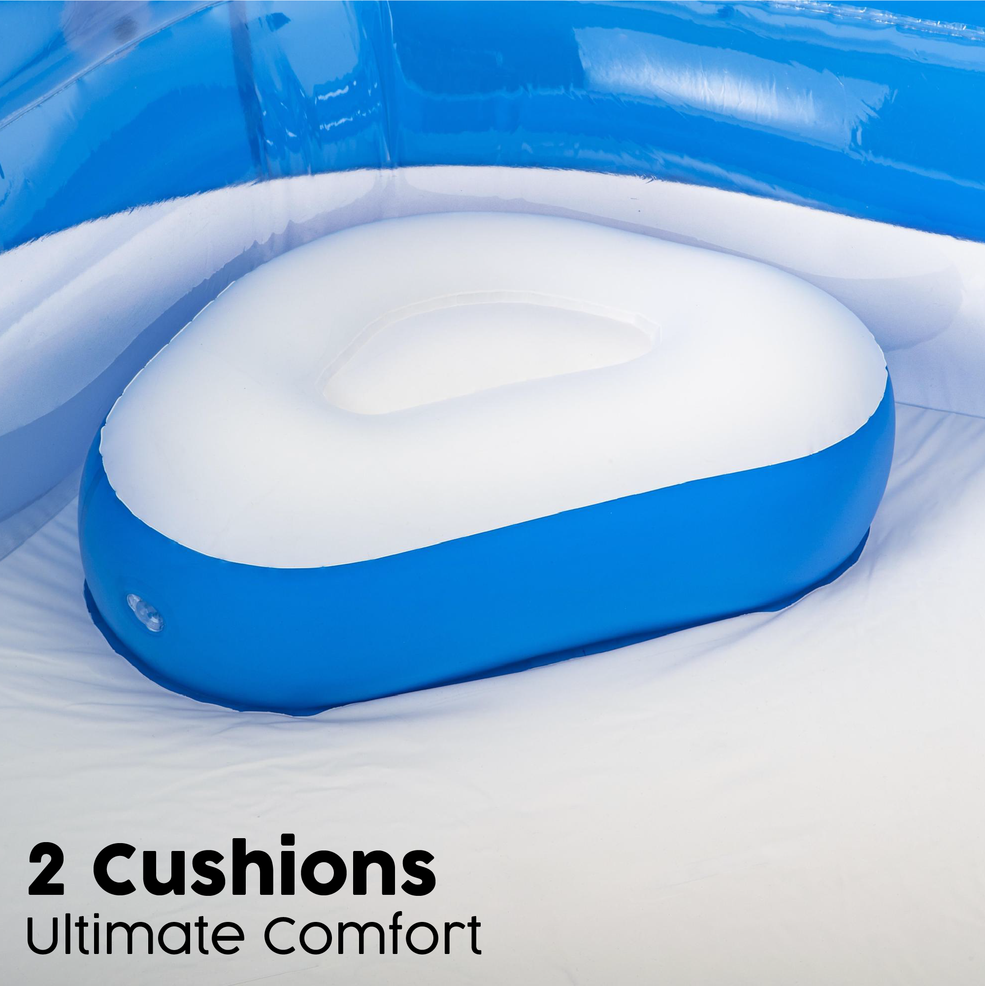 paddling pool with built in cushions