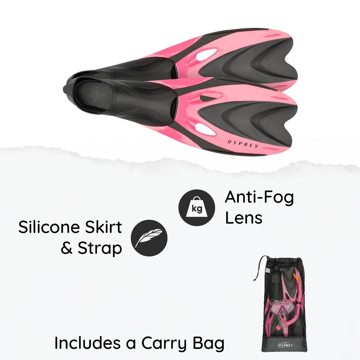 Beginner diving fins and mask for kids
