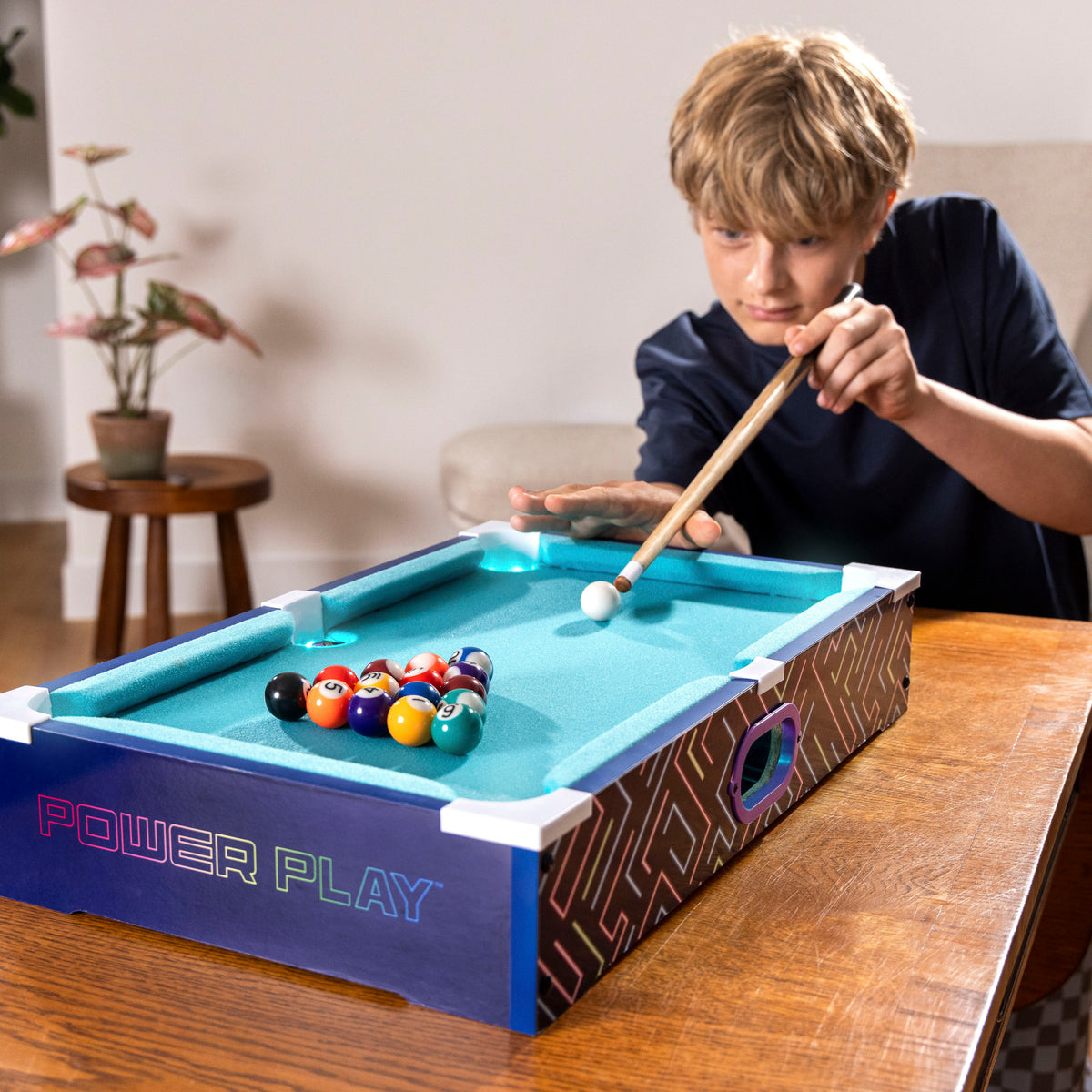 led portable and lightweight pool table