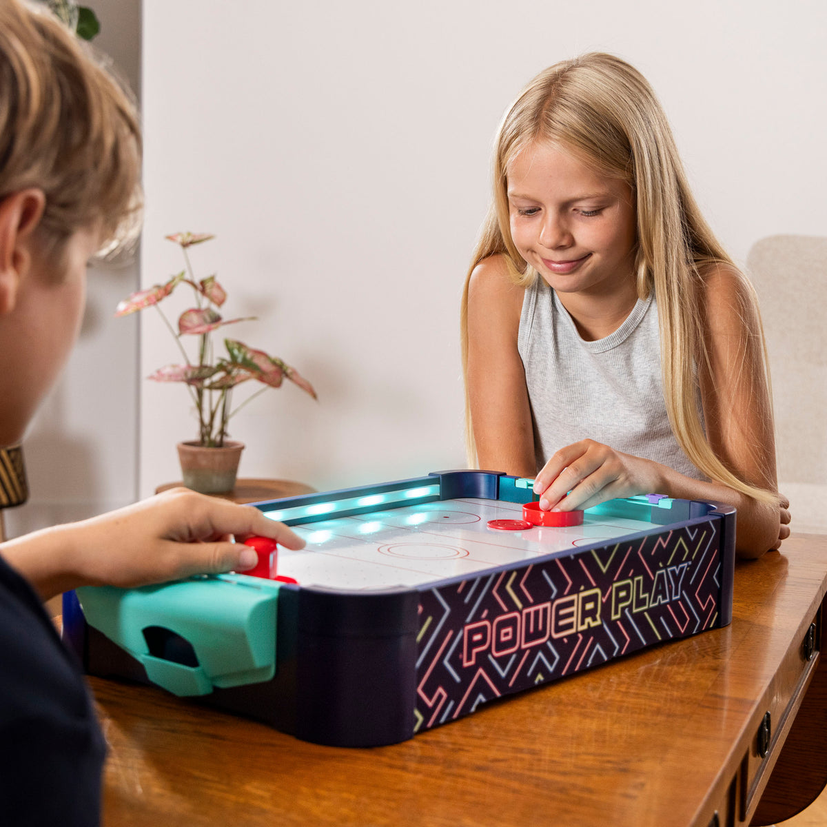 led air hockey table for kids