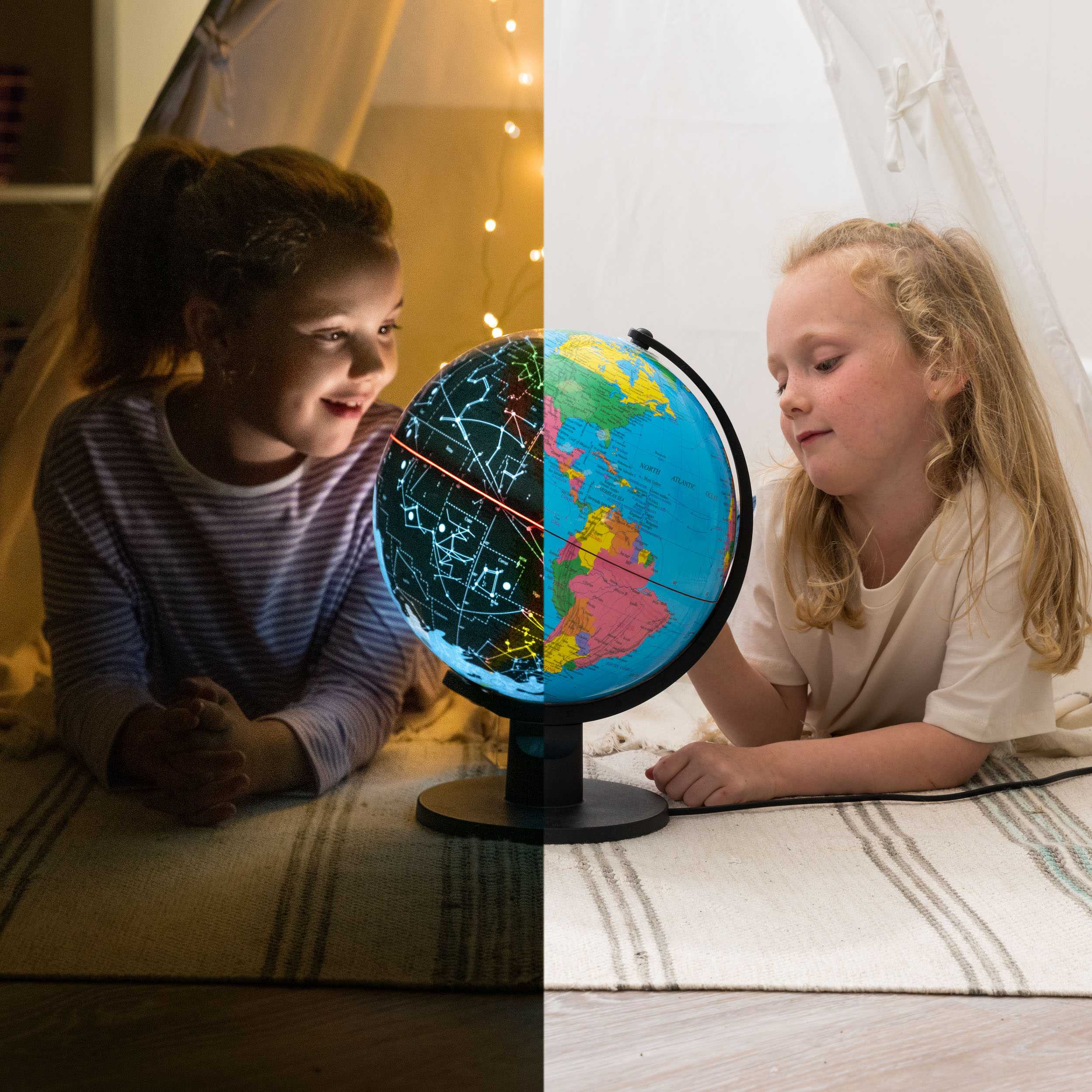 light up kids globe