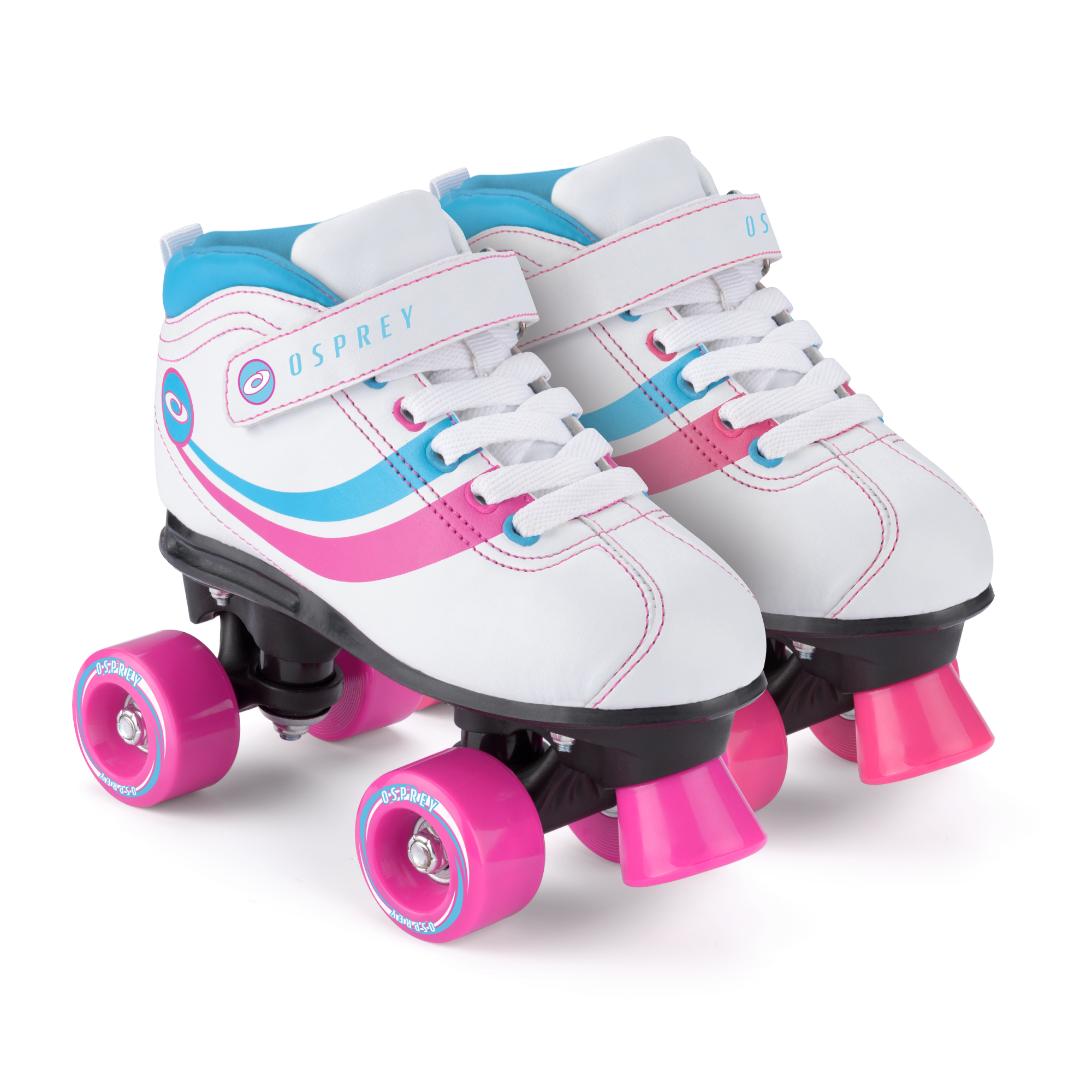 Kids Adjustable Quad Roller Skates - White