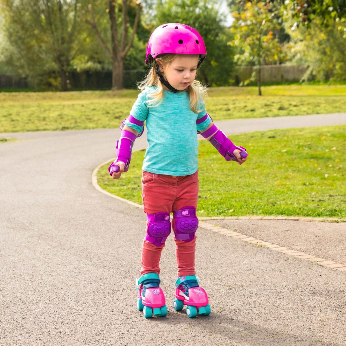 pink infant skates