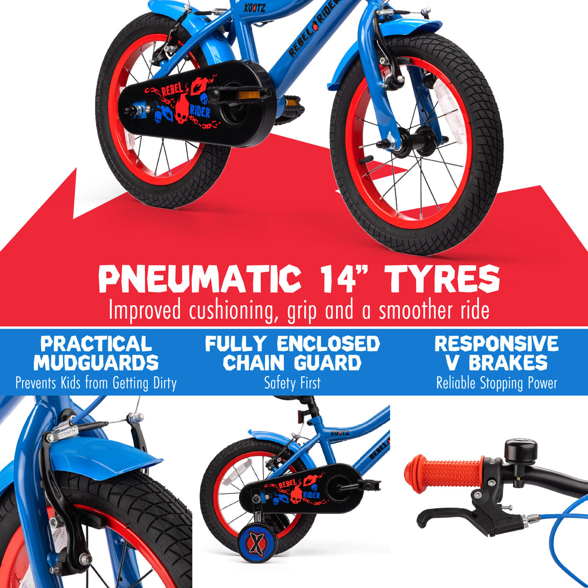 pneumatic 14inch wheel tyres on kids bike