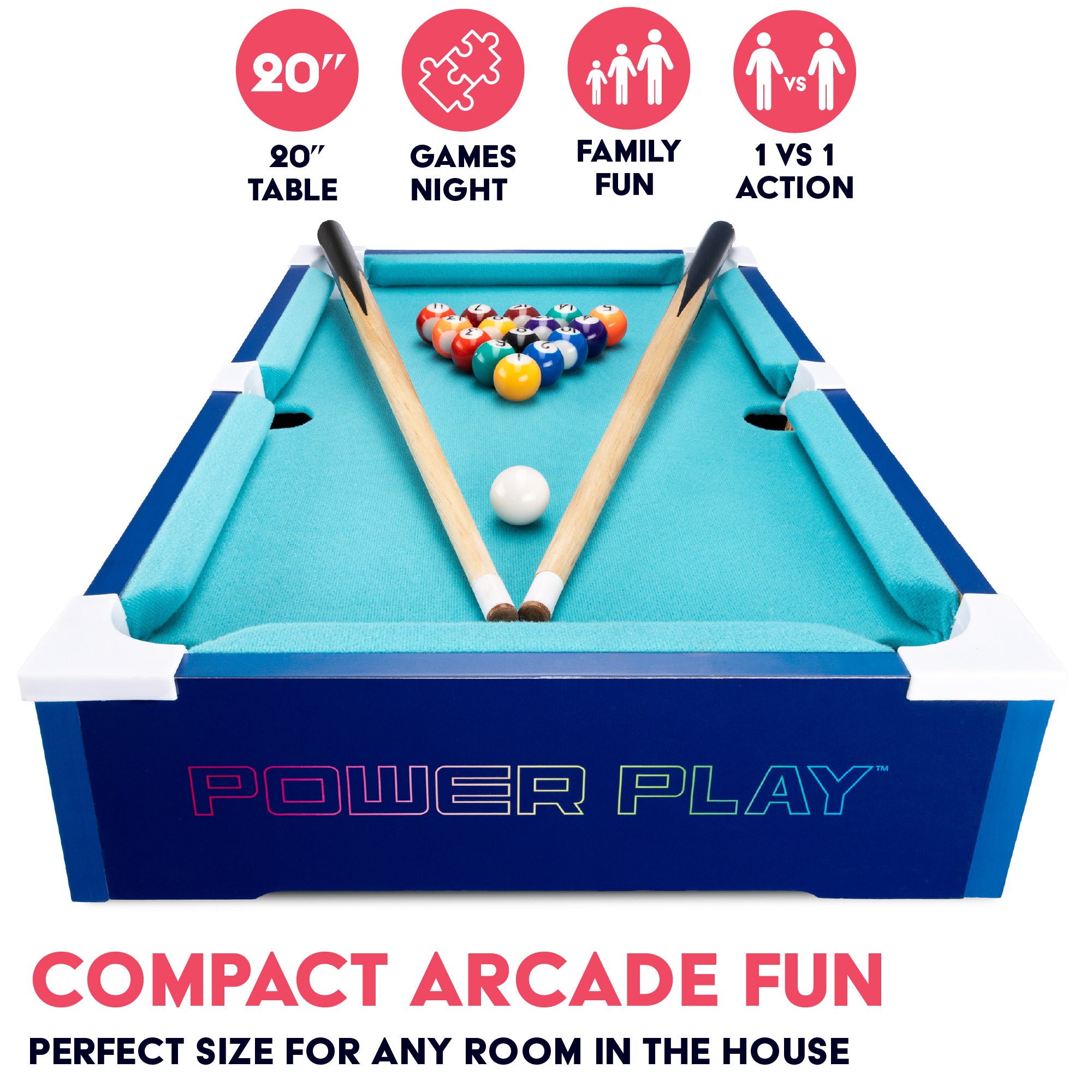 LED 20” Pool Games Table