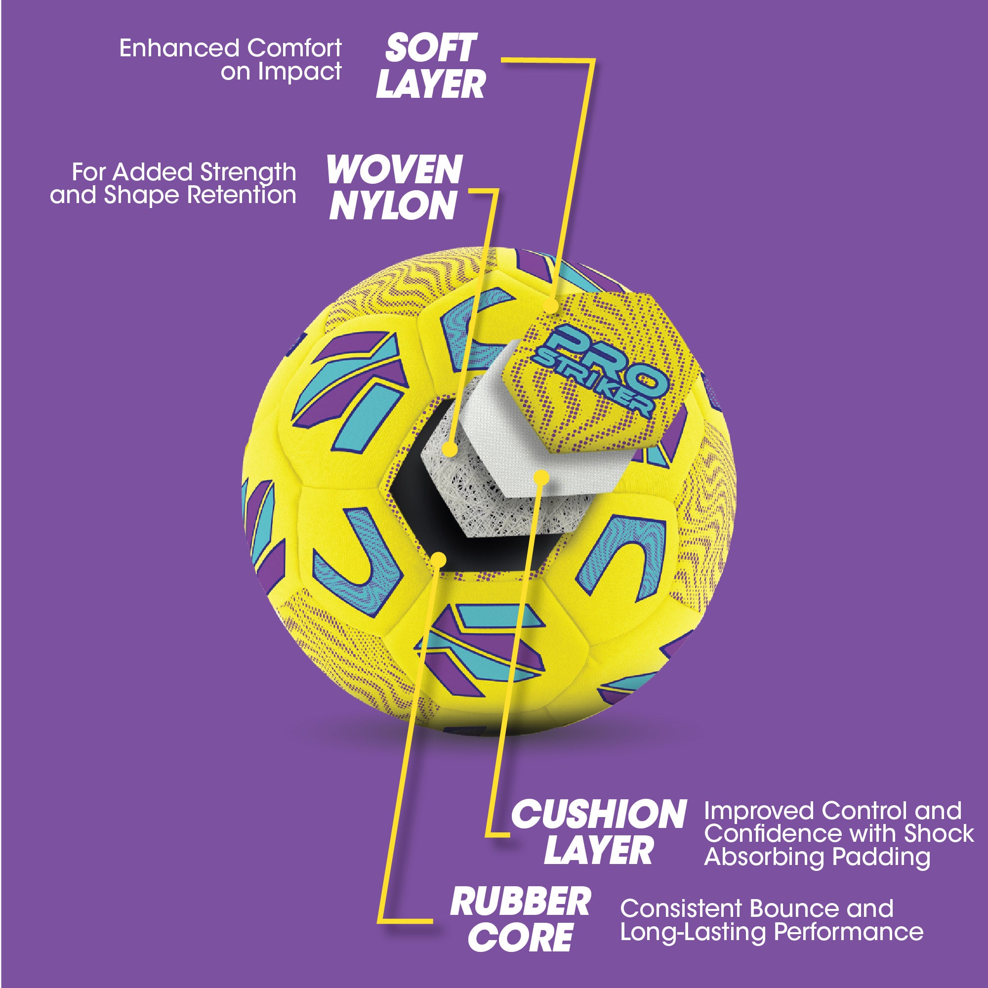 cushioned football size 4