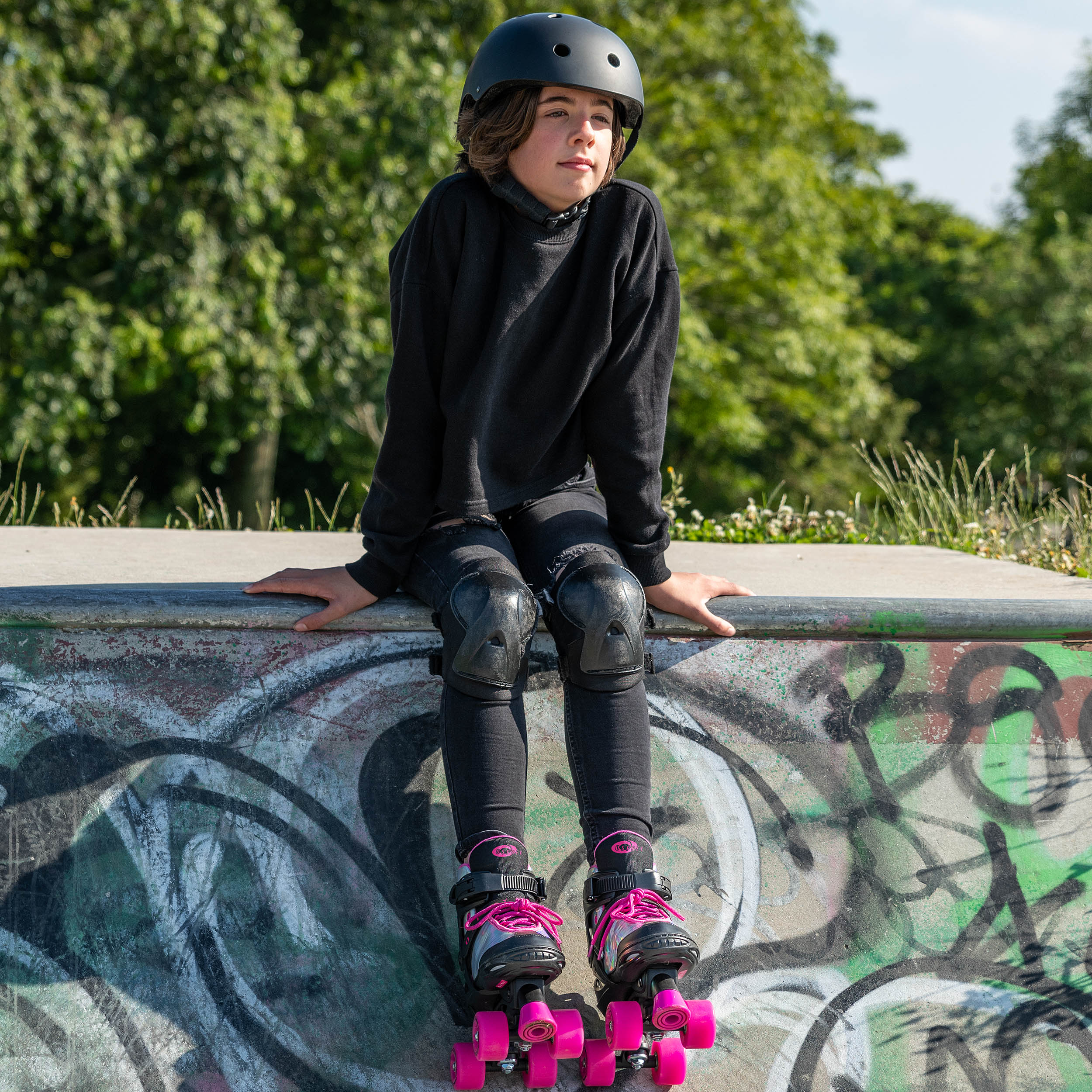 pink quad roller skates