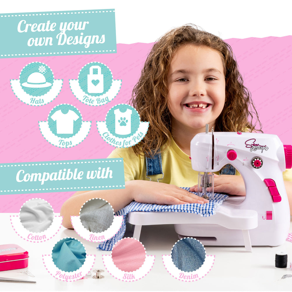 Kids Sewing Machine Set - Beginner Kit with Accessories | Toyrific