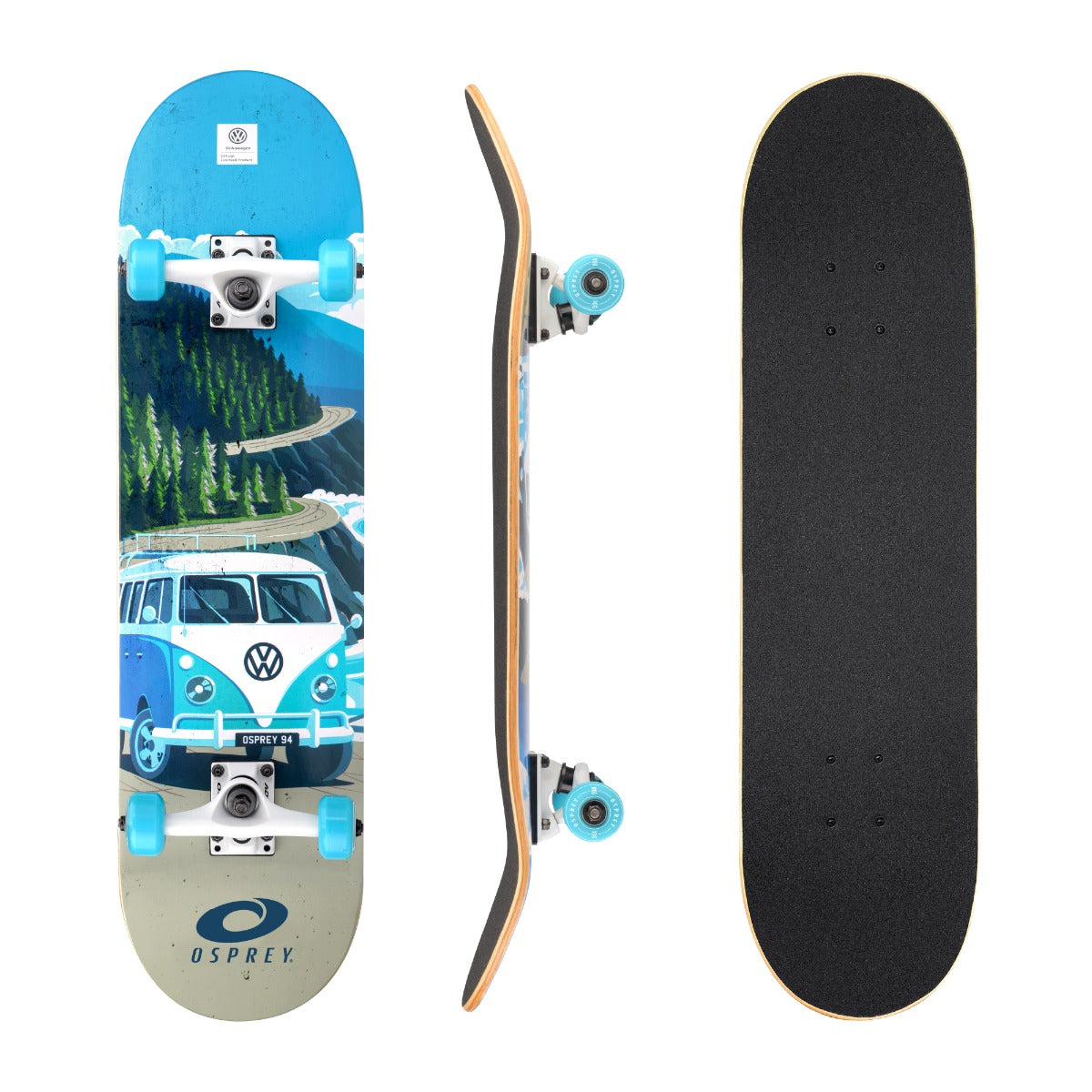 8" x 31" Complete Double Kick Skateboard - VW Explorer