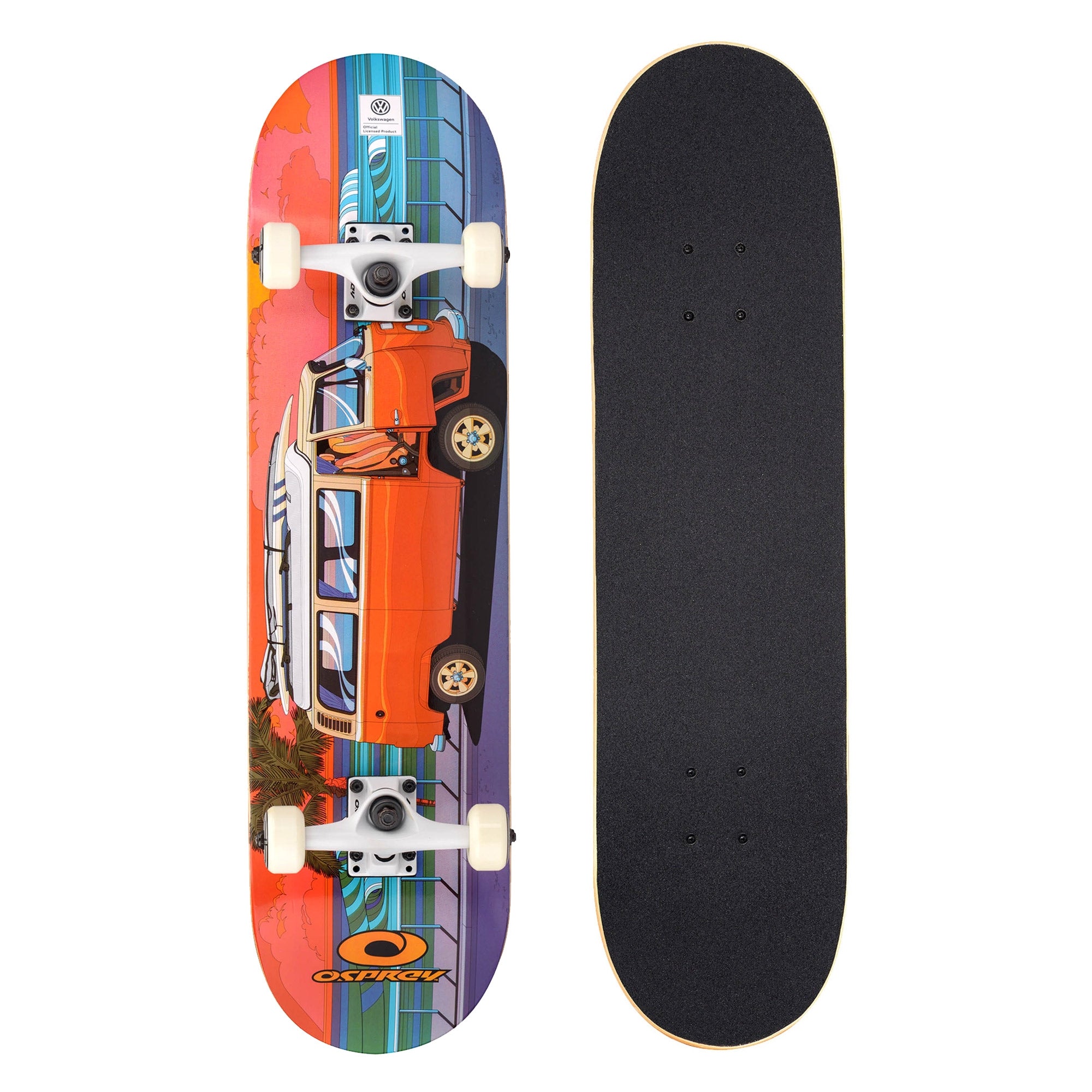 8" x 31" Complete Double Kick Skateboard - VW Sunset